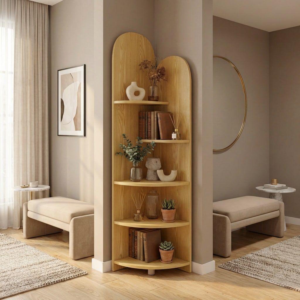 Organizador Repisa Estante Esquinero Librero Decoraciones Madera-6