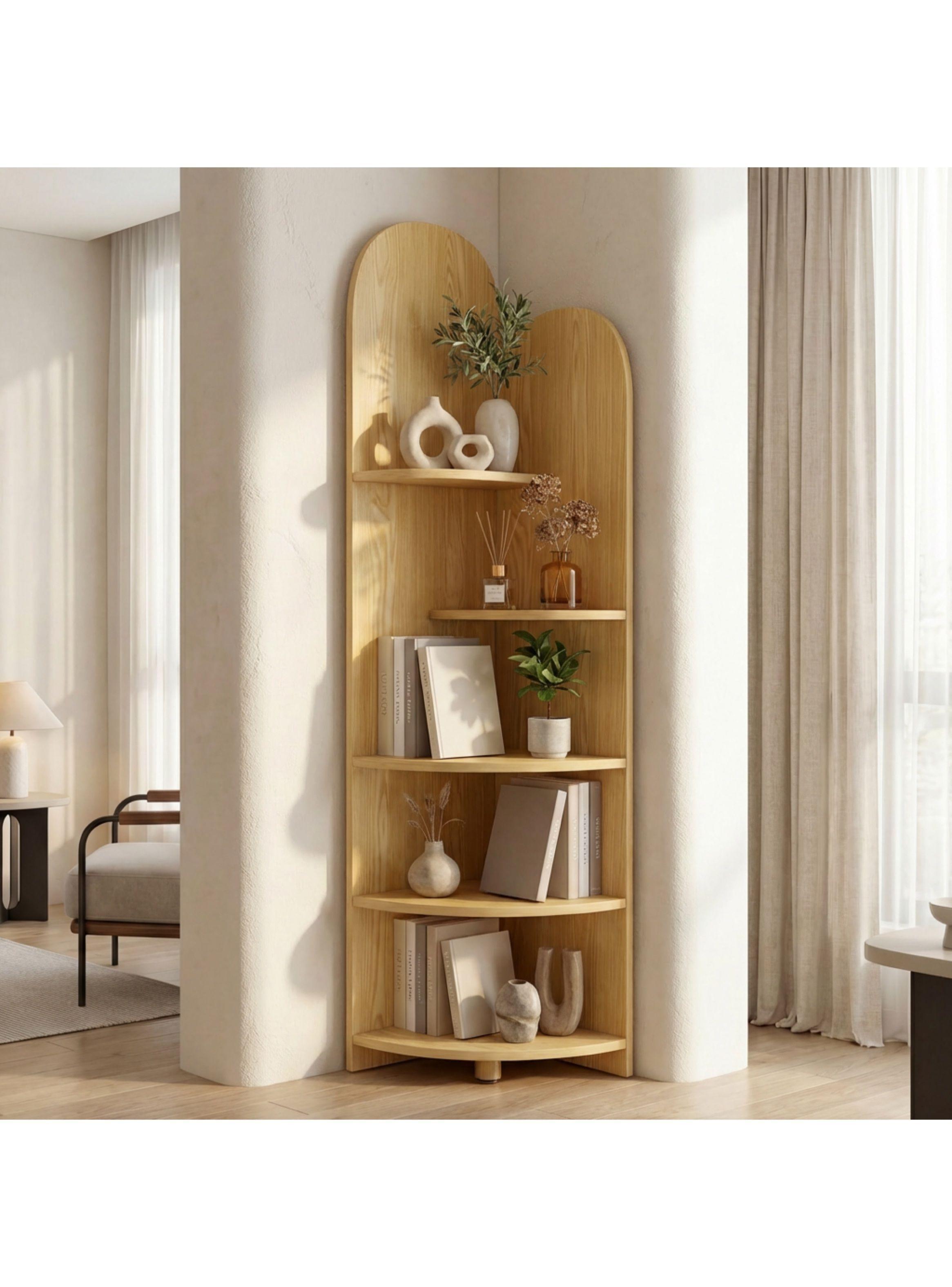 Organizador Repisa Estante Esquinero Librero Decoraciones Madera-0