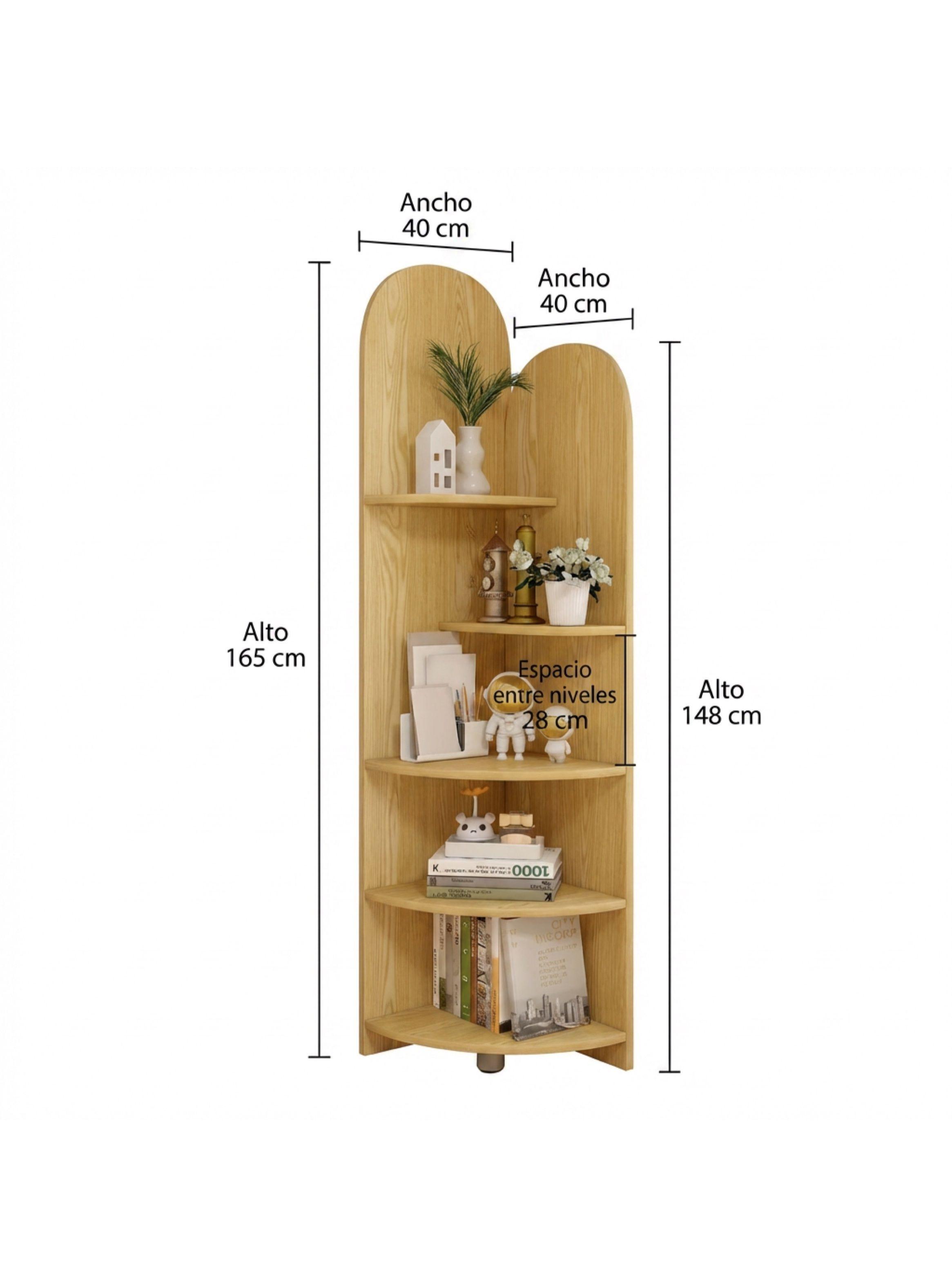 Organizador Repisa Estante Esquinero Librero Decoraciones Madera-2