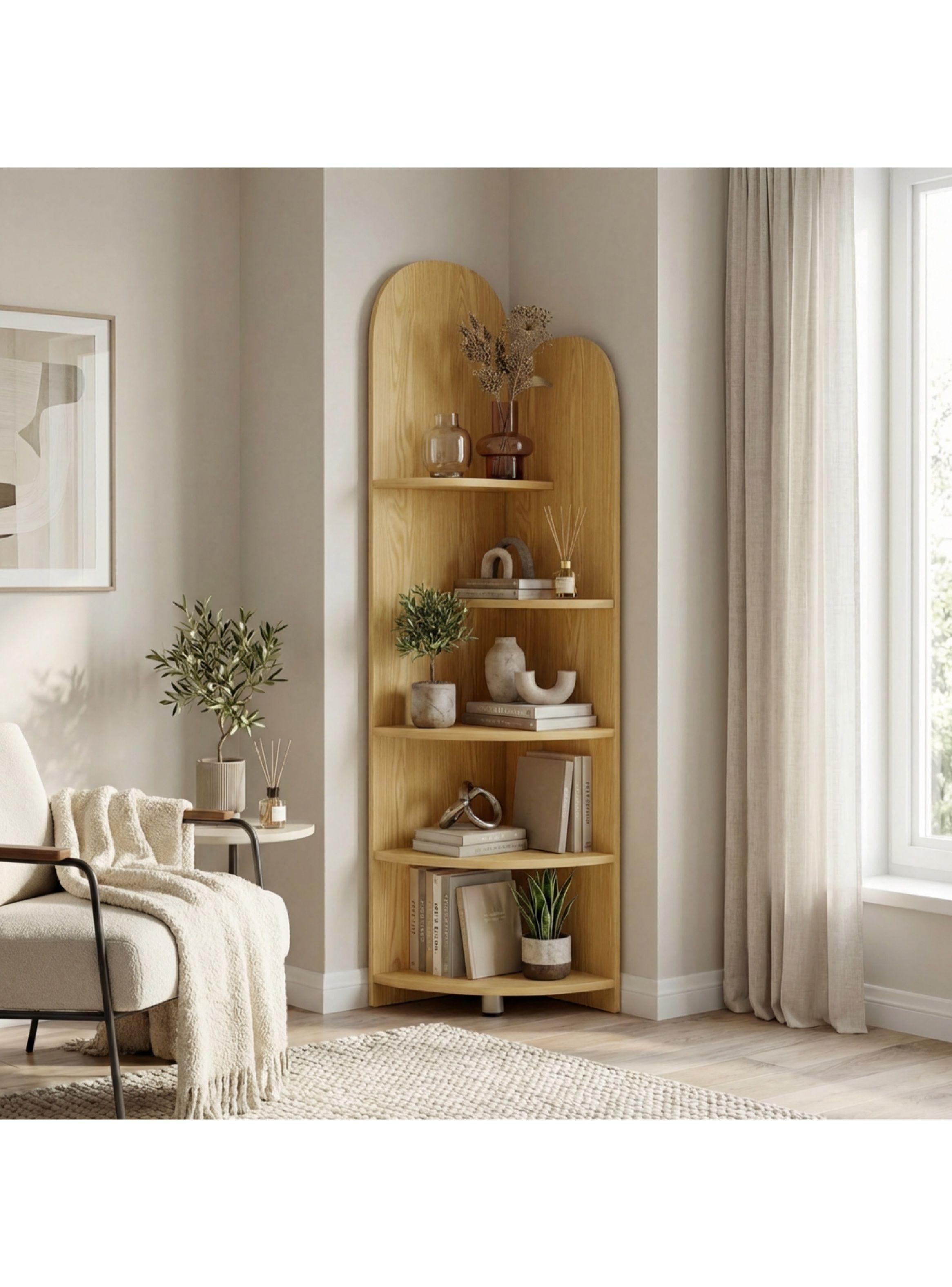Organizador Repisa Estante Esquinero Librero Decoraciones Madera-4