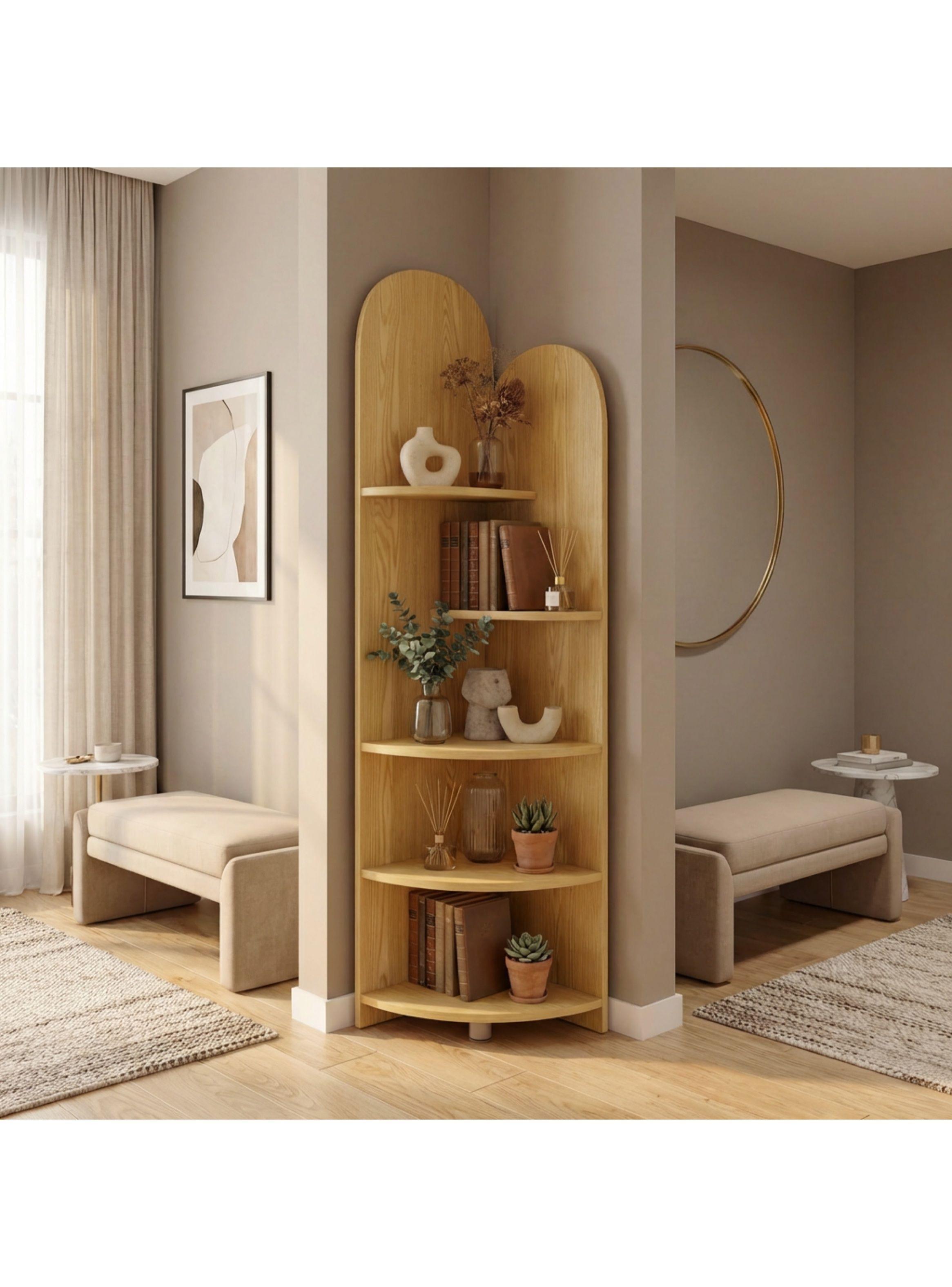 Organizador Repisa Estante Esquinero Librero Decoraciones Madera-6