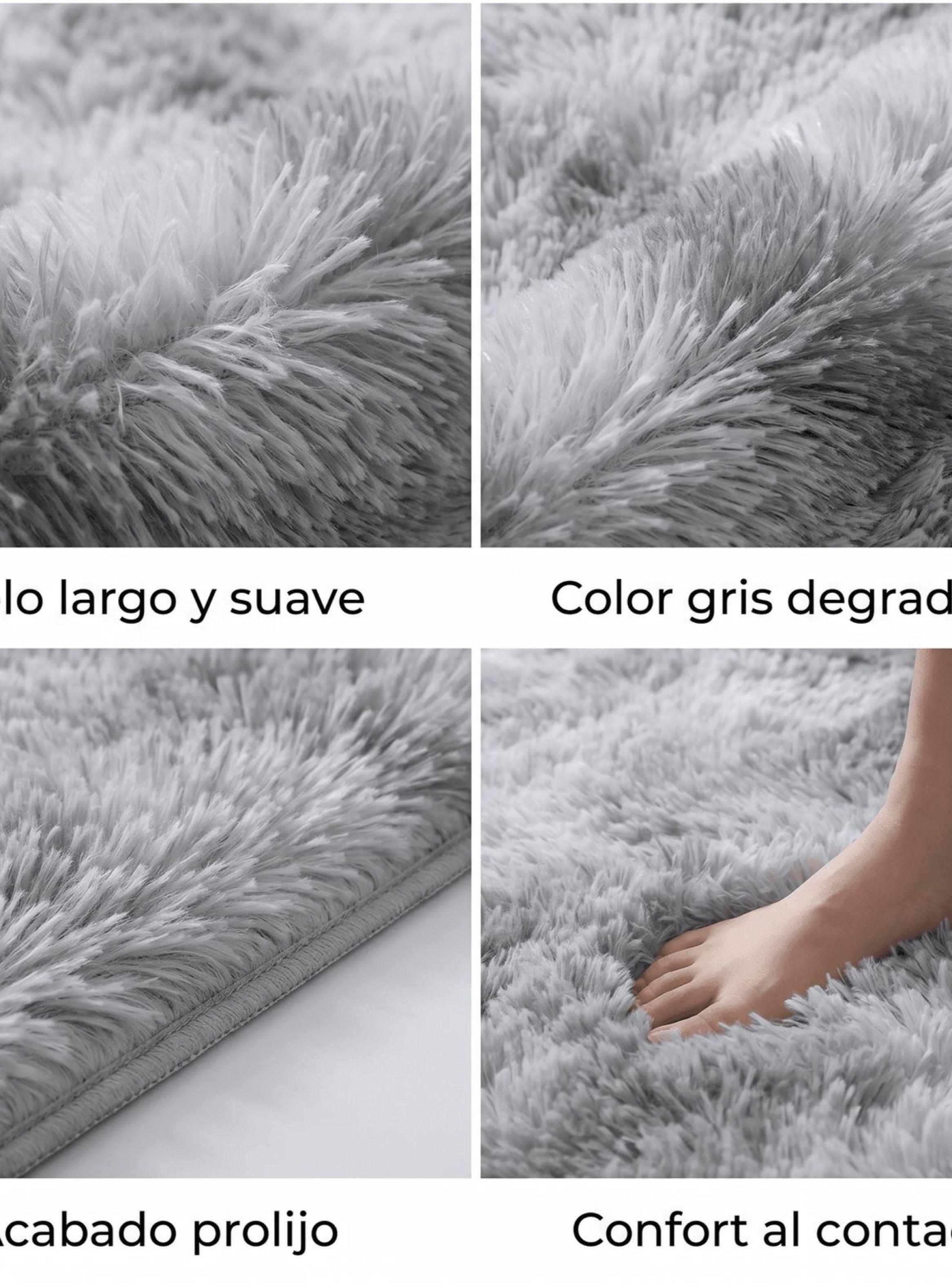 Alfombra 120x160cm Peluda Super Suave para living homer design 120x160cm gris claro-3
