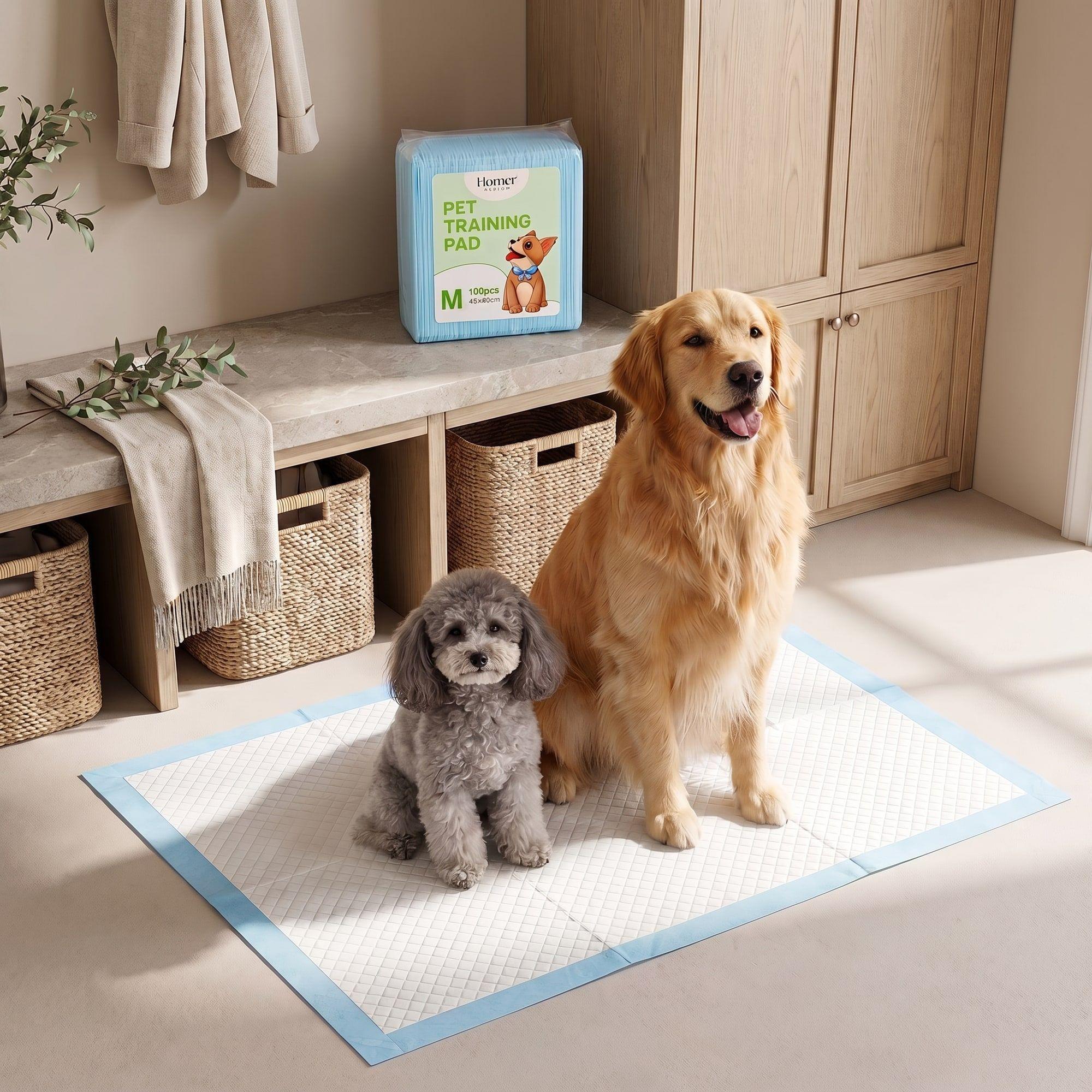 100 Pañales Sabanillas Mascotas Perros 45x60 Cm Calidad Stantard Absorvente Homer Design Celeste-4
