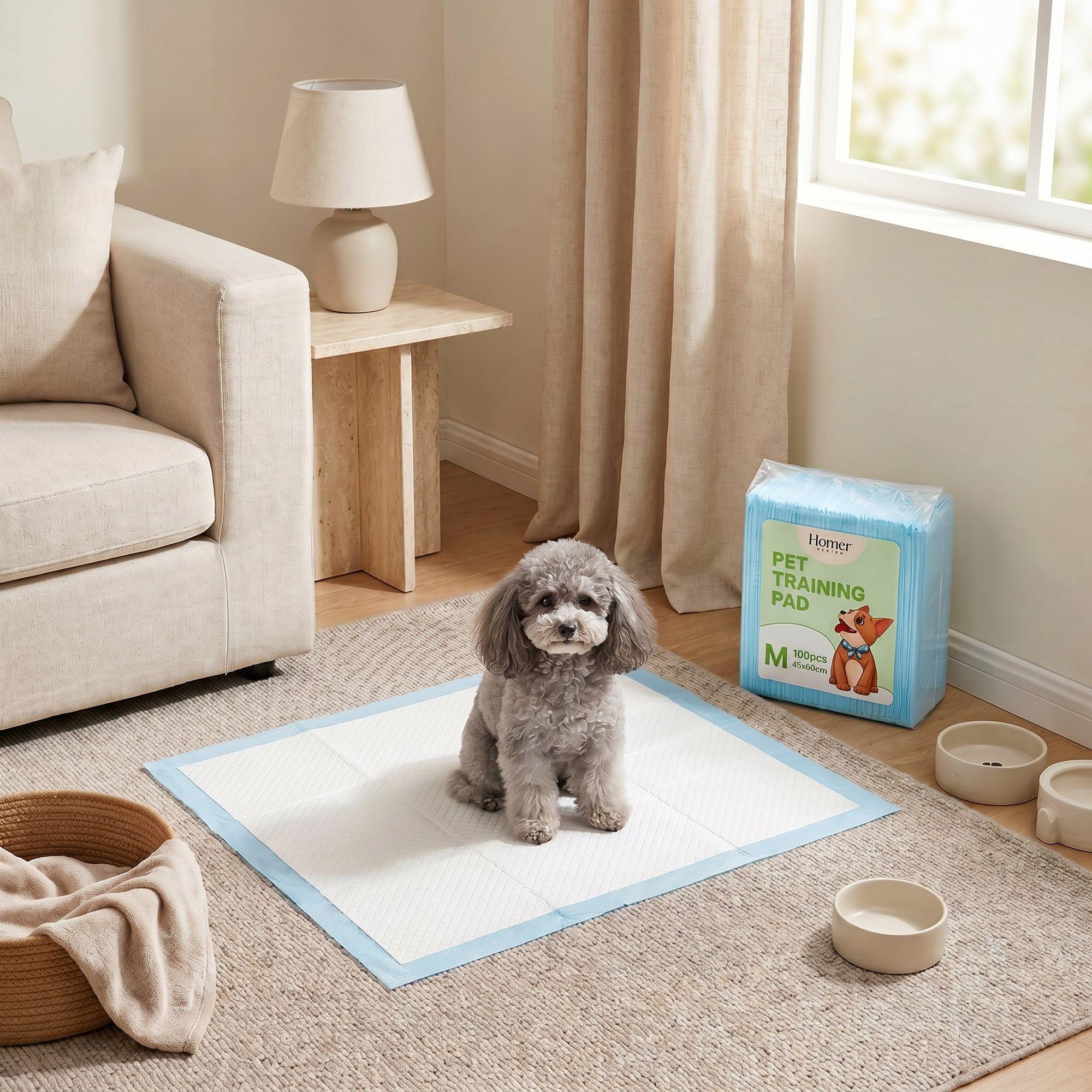 100 Pañales Sabanillas Mascotas Perros 45x60 Cm Calidad Stantard Absorvente Homer Design Celeste-5