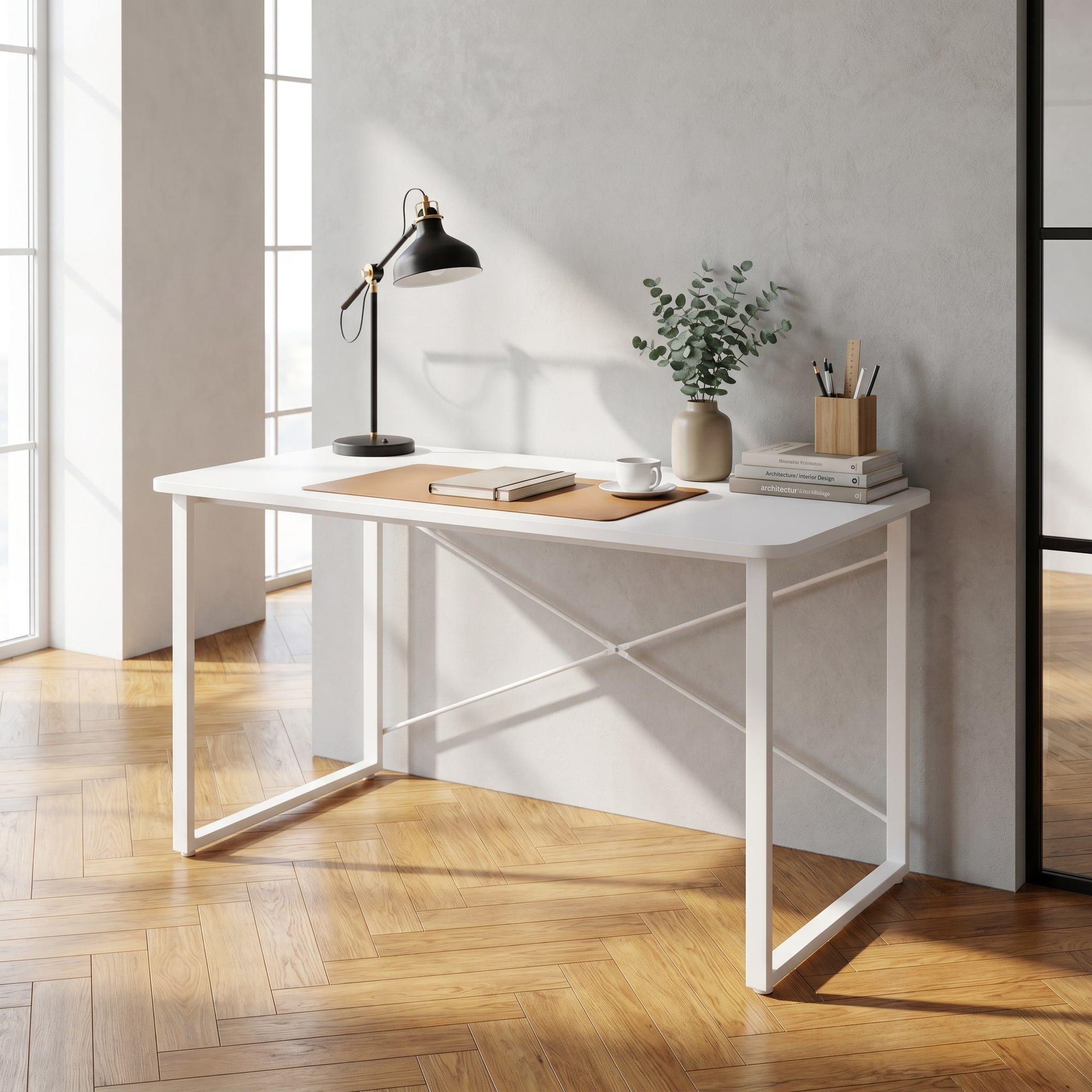 Escritorio Moderno Luciana Oficina Madera 100x60x75cm Blanco-4