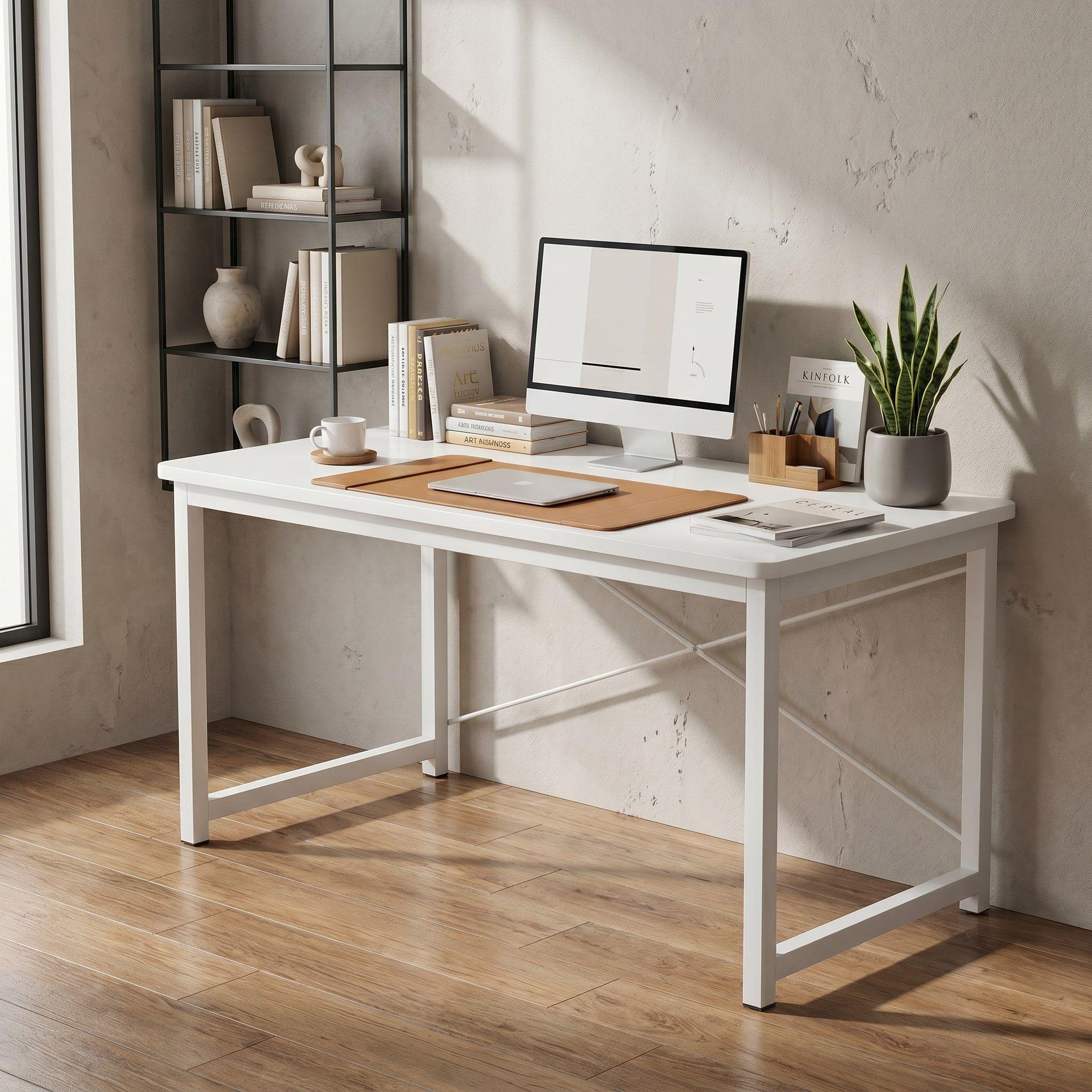 Escritorio Moderno Luciana Oficina Madera 100x60x75cm Blanco-5