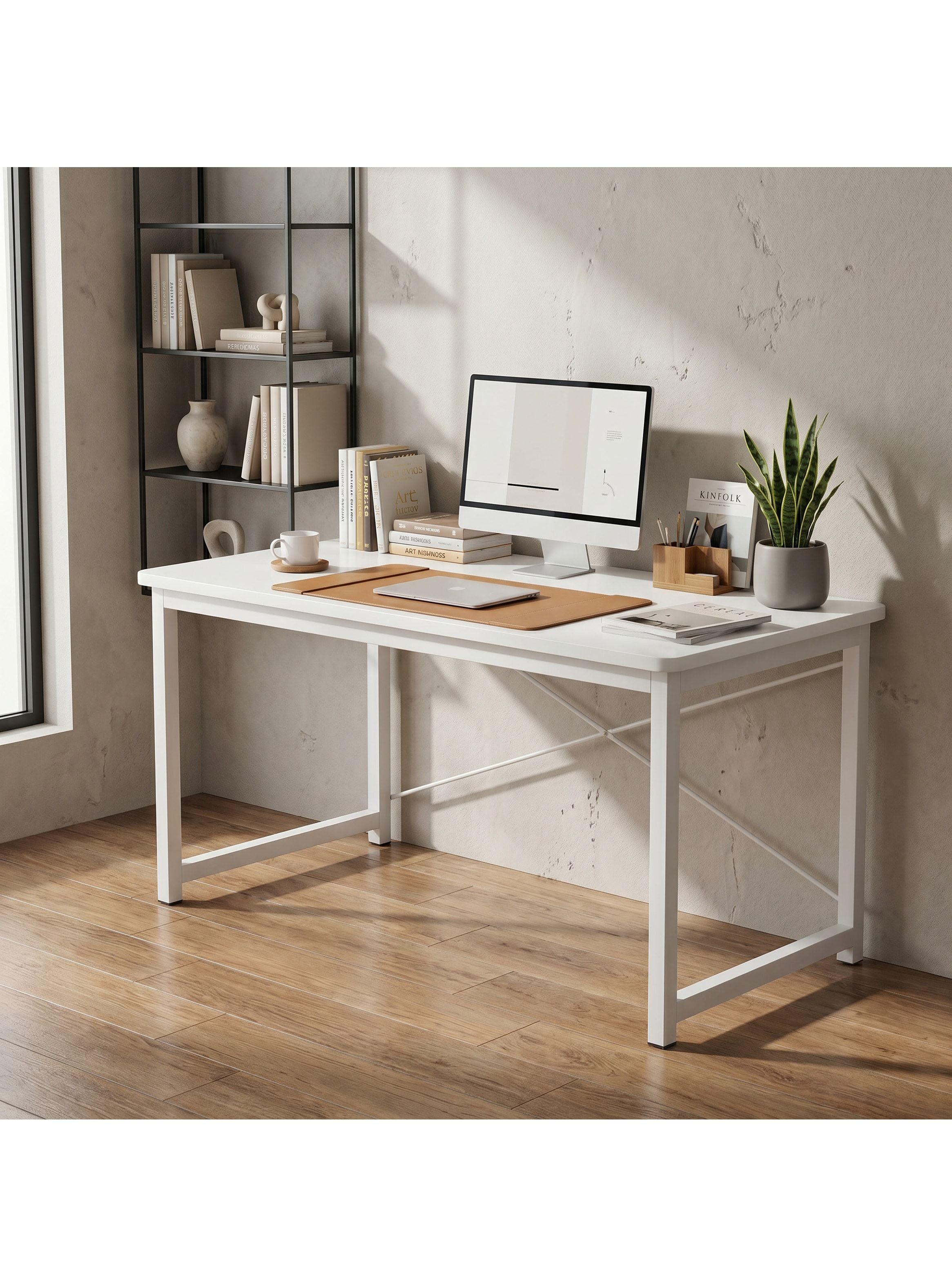 Escritorio Moderno Luciana Oficina Madera 100x60x75cm Blanco-5