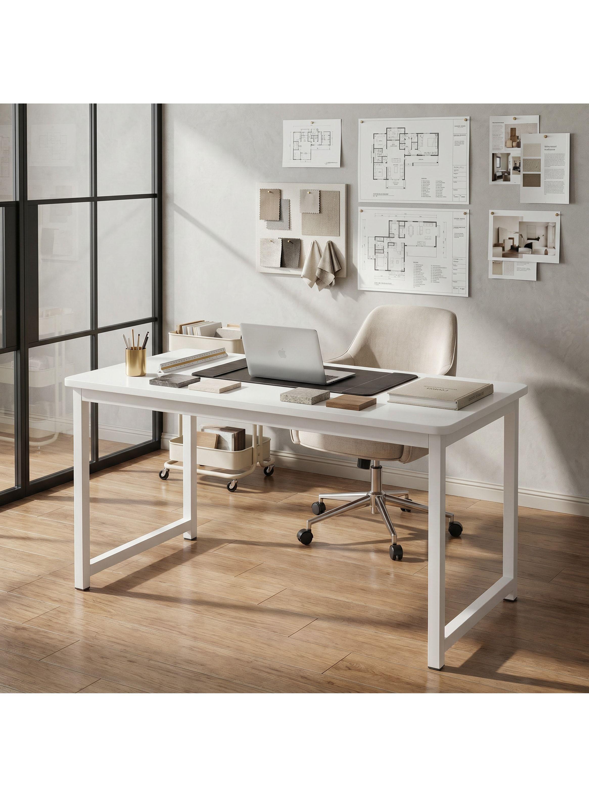 Escritorio Moderno Luciana Oficina Madera 100x60x75cm Blanco-8