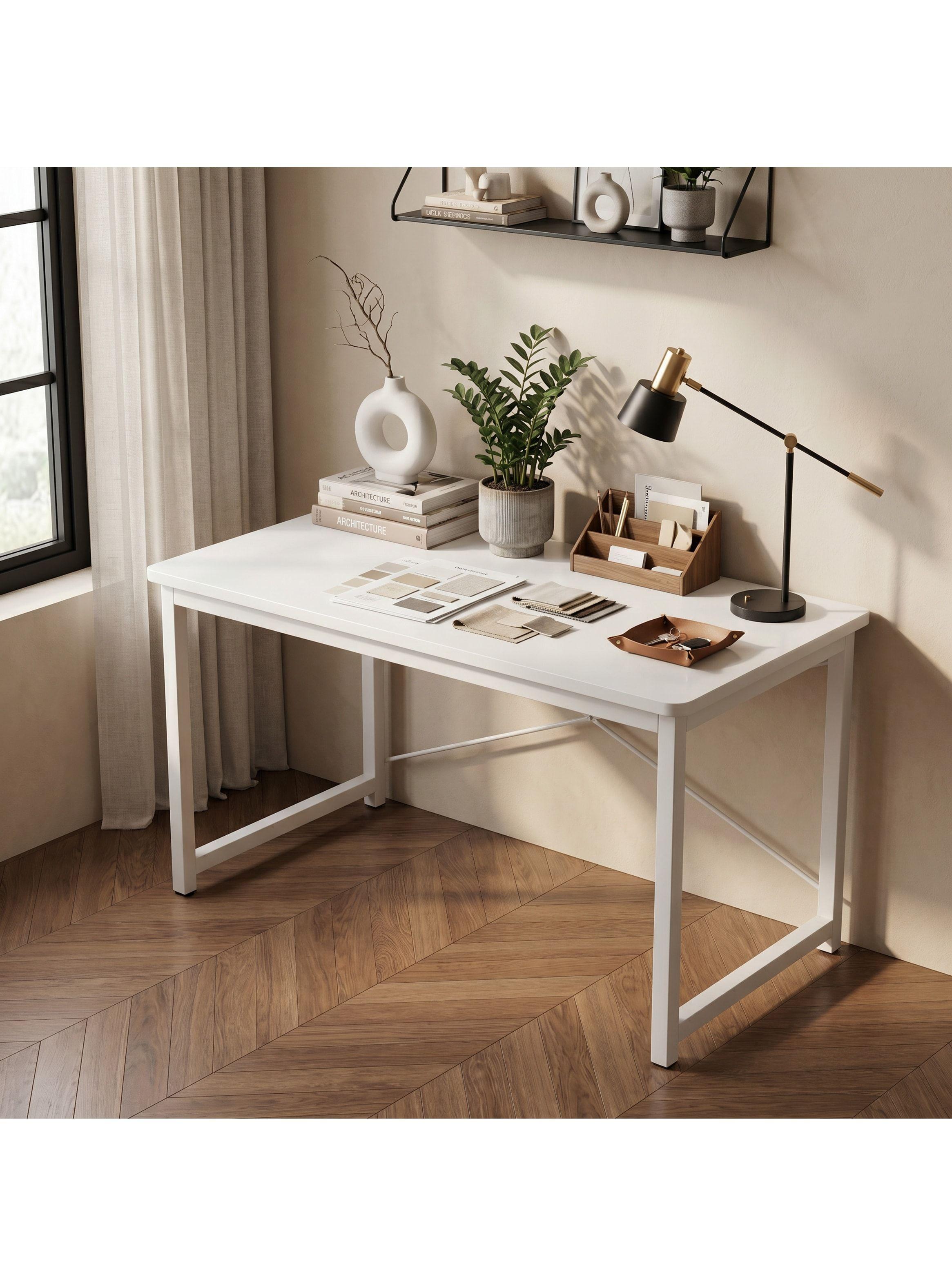 Escritorio Moderno Luciana Oficina Madera 100x60x75cm Blanco-9