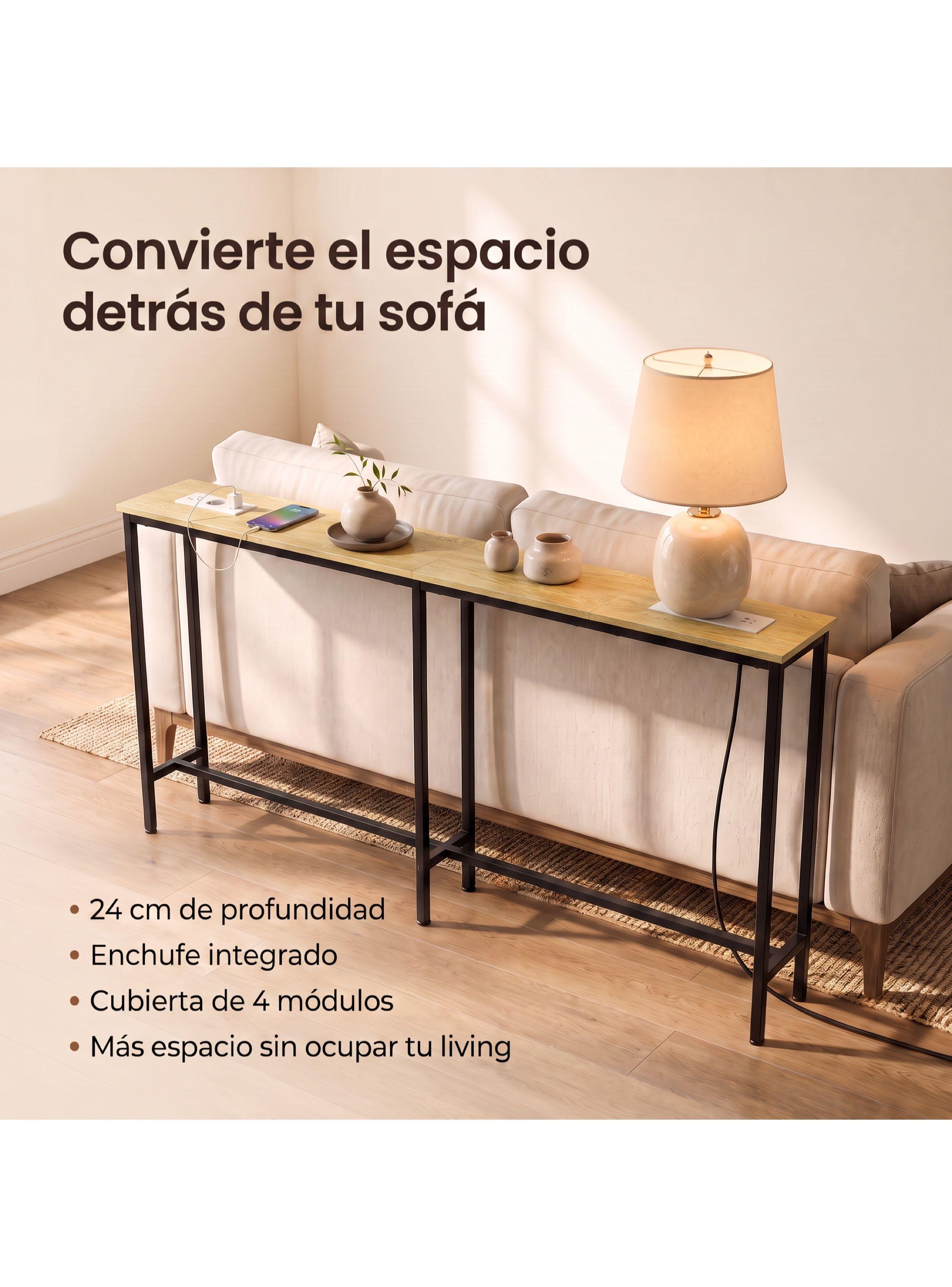 Mesa Lateral Con Enchufe Mireille Para Sofá Y Carga Usb YN166180TP-7