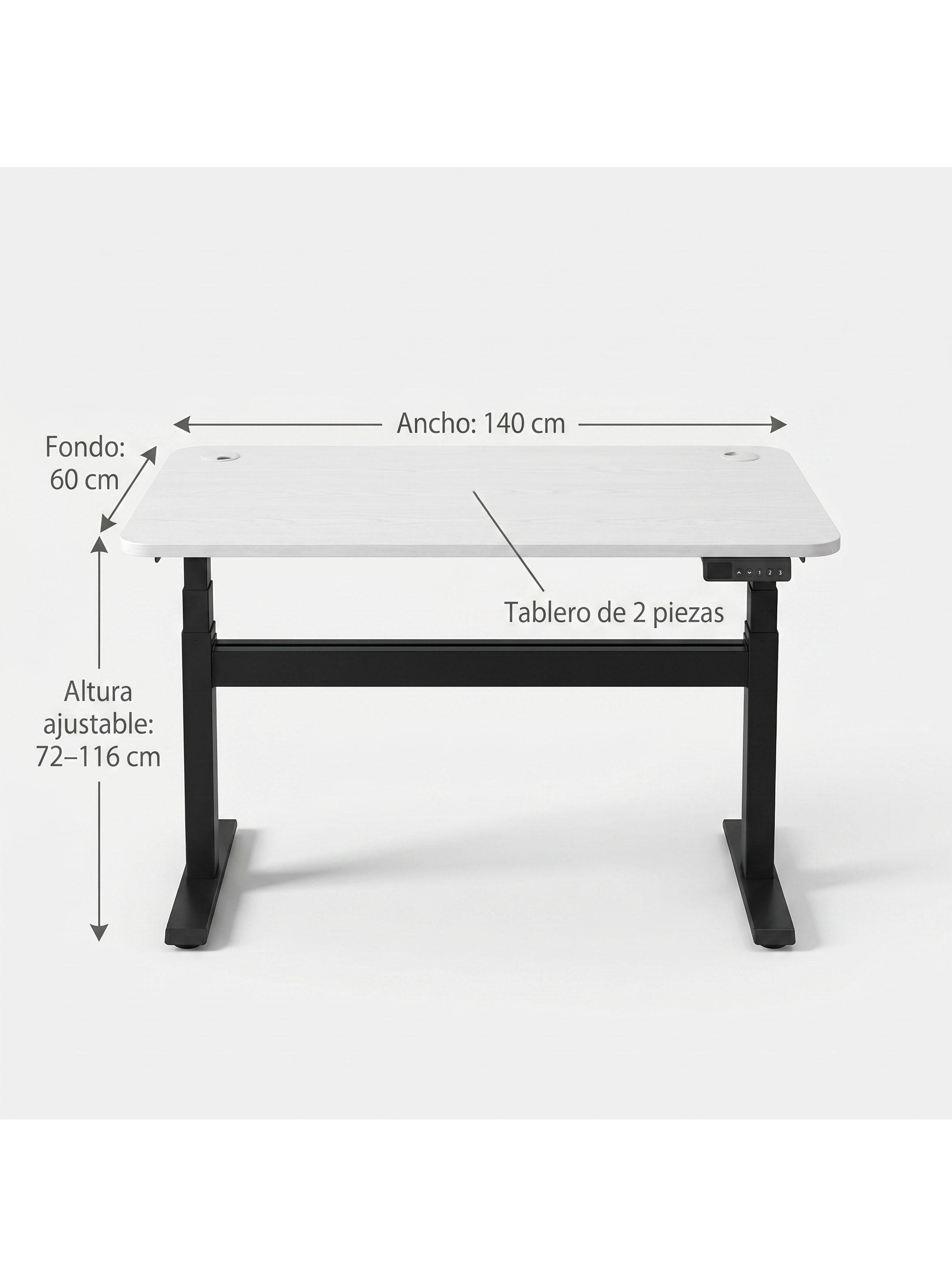 Homer Design Escritorio Altura Ajustable Eléctrico 120cm Profesional Color Blanco Hrsjz002-2