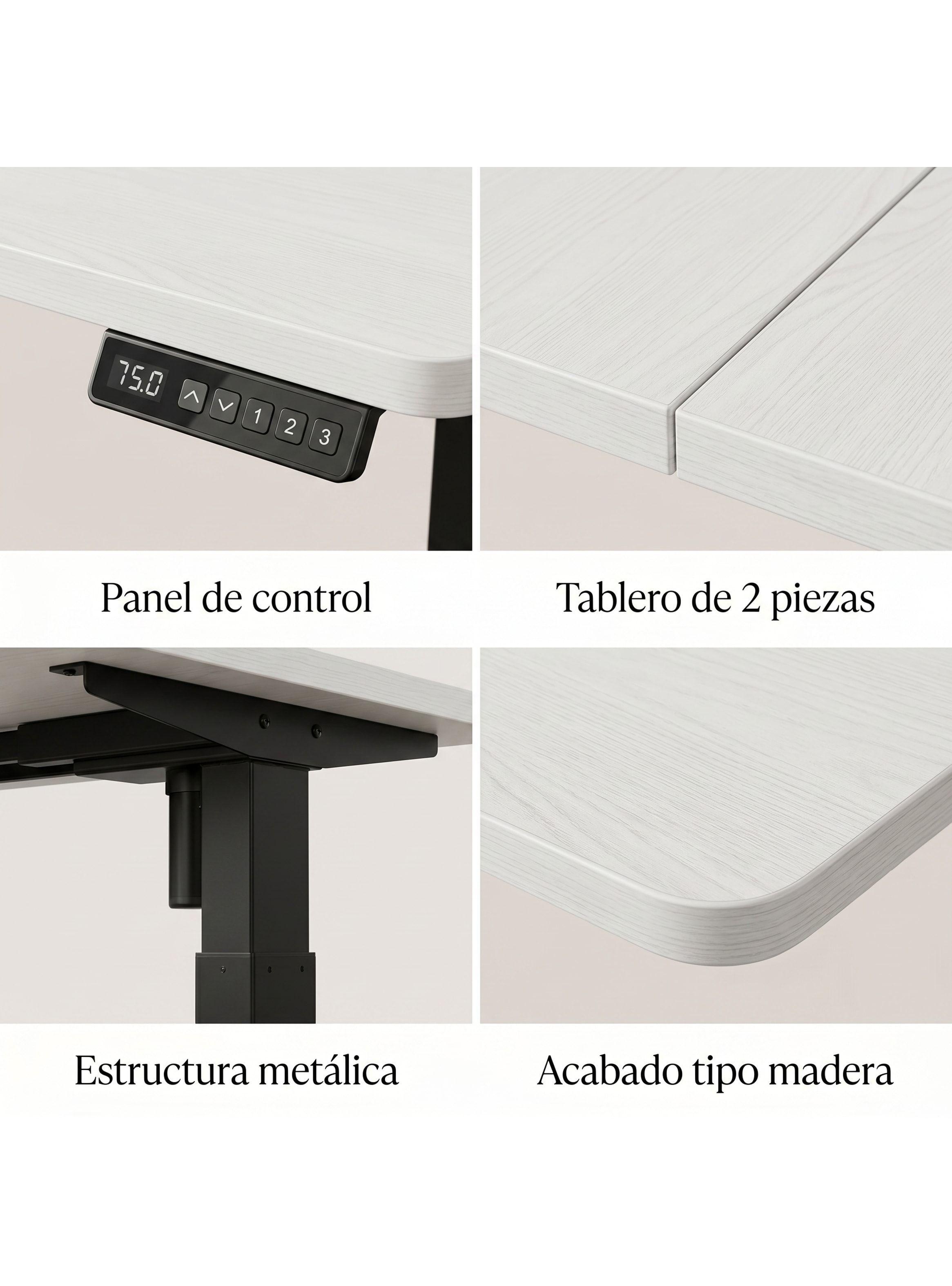 Homer Design Escritorio Altura Ajustable Eléctrico 120cm Profesional Color Blanco Hrsjz002-3