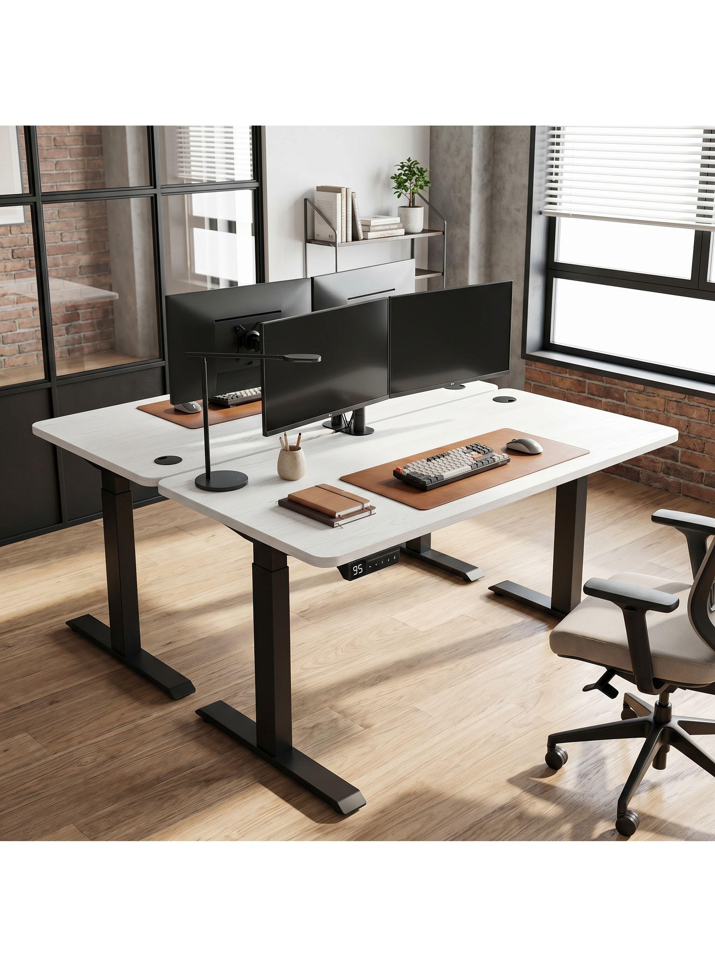 Homer Design Escritorio Altura Ajustable Eléctrico 120cm Profesional Color Blanco Hrsjz002-4