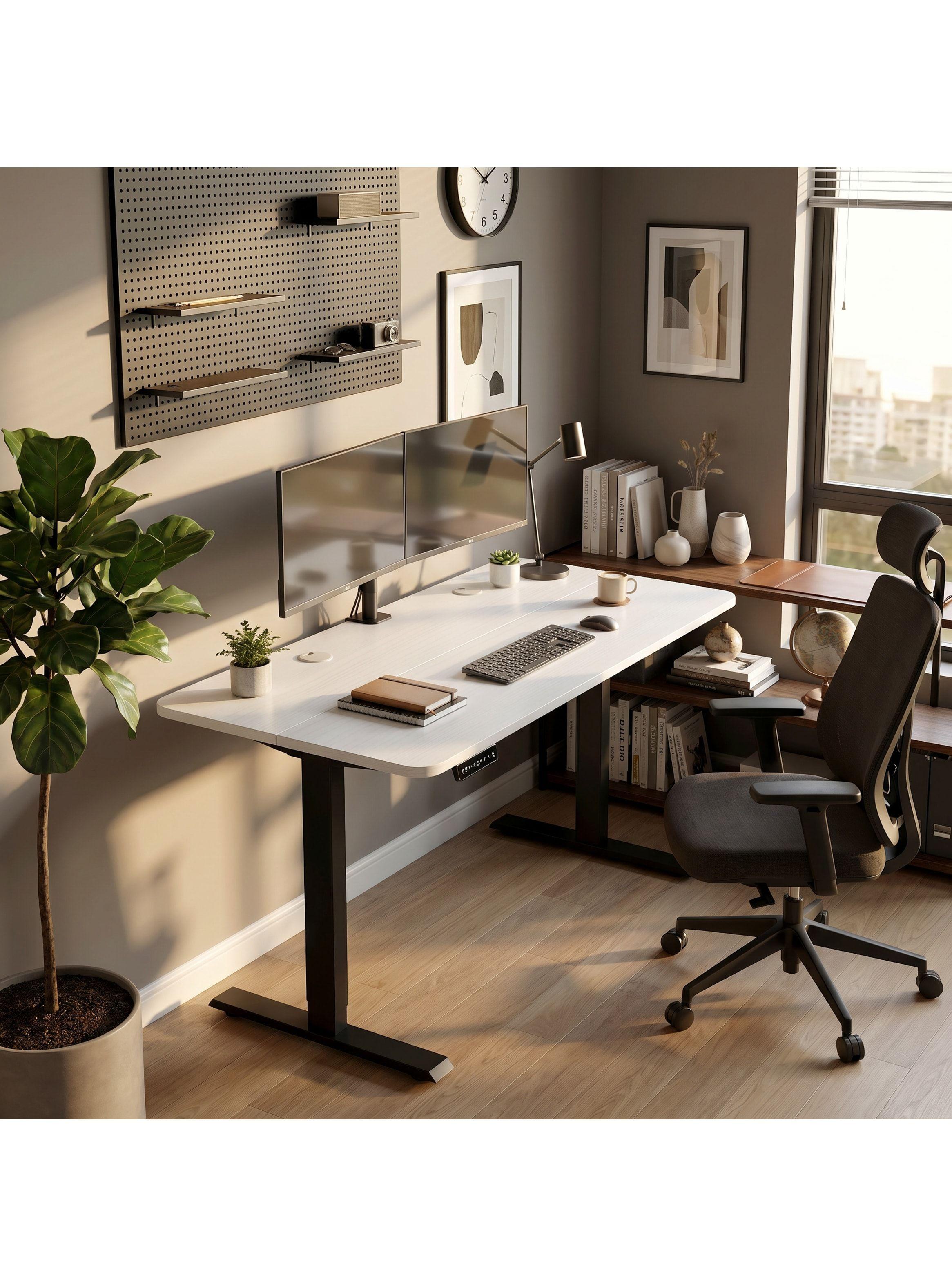 Homer Design Escritorio Altura Ajustable Eléctrico 120cm Profesional Color Blanco Hrsjz002-8