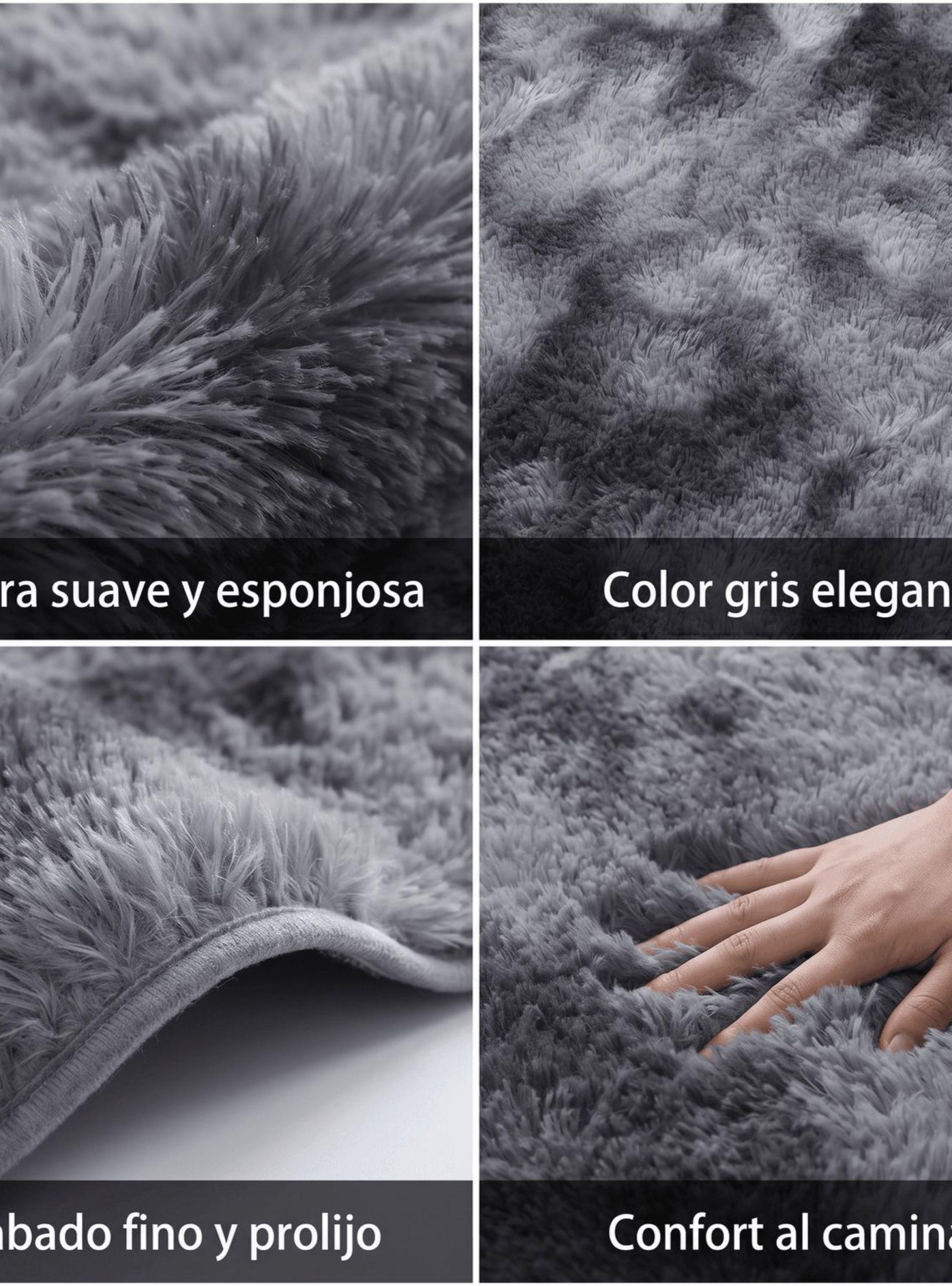 Alfombra Peluda Super Suave 120x160cm Homer Design Gris Oscuro-3