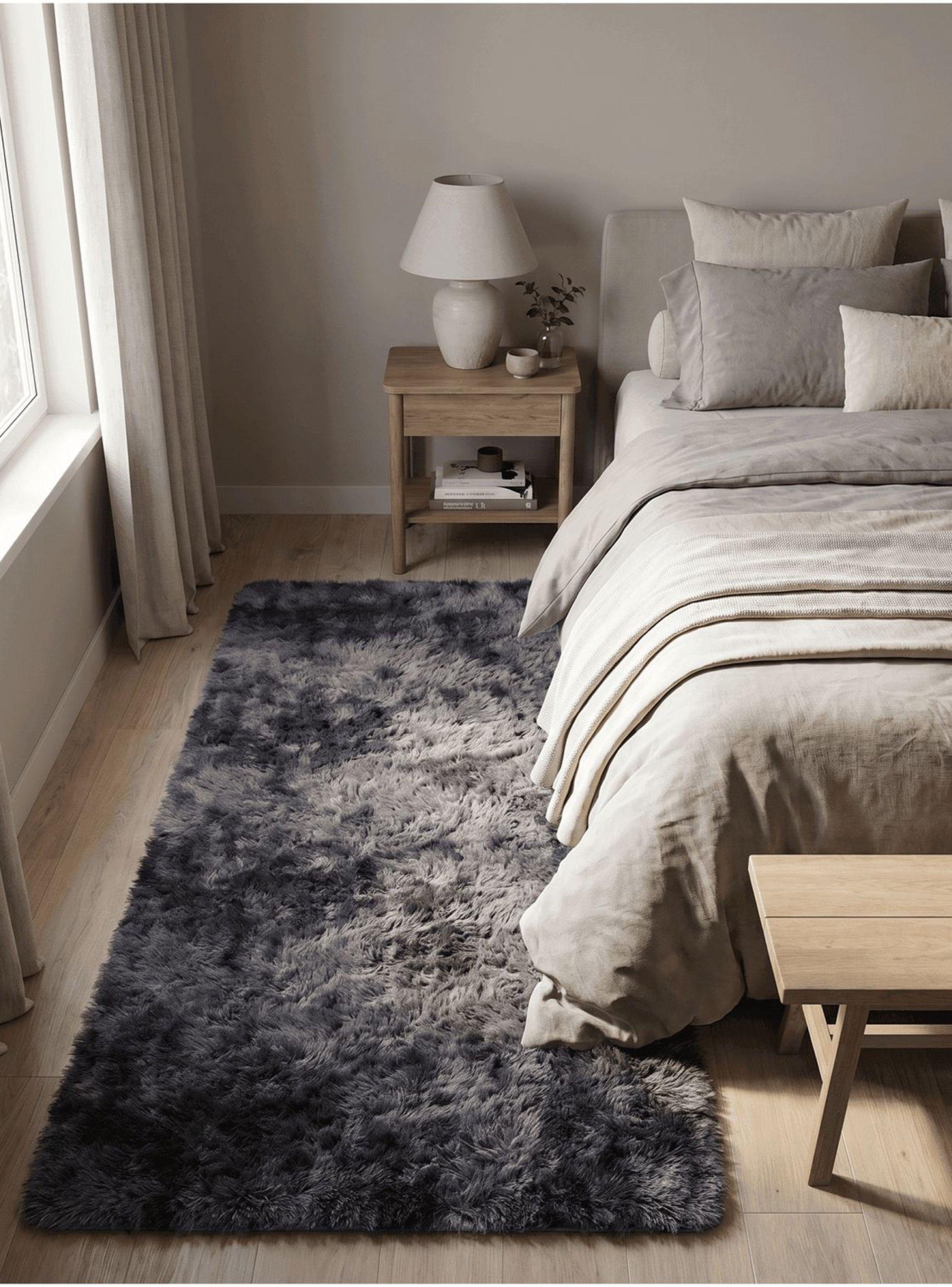Alfombra Peluda Super Suave 120x160cm Homer Design Gris Oscuro-4