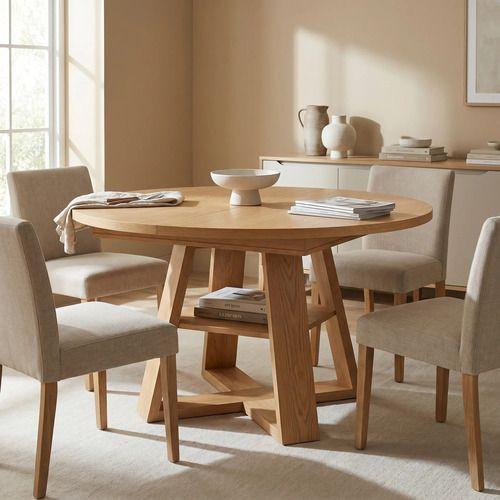 Mesa Comedor Isidora Extendible 110-150cm Con Almacenamiento Marrón Claro-7