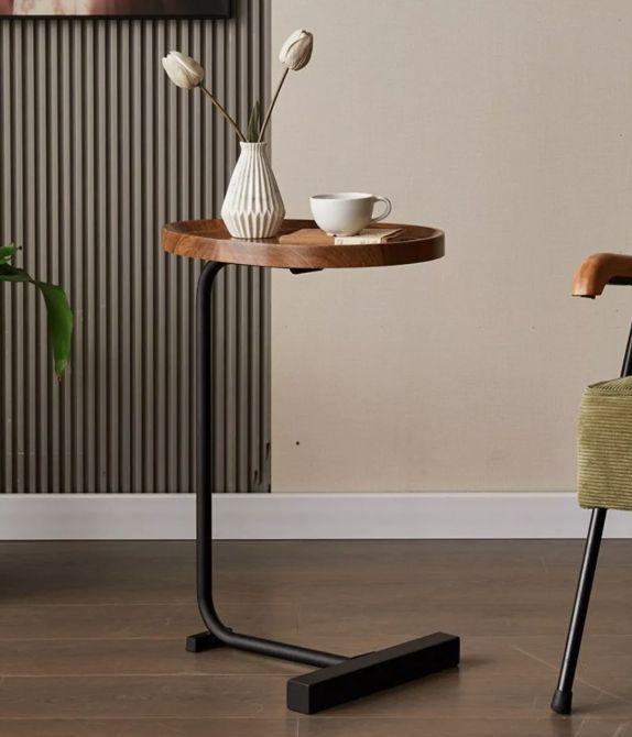 Mesa De Centro Lateral Living Vanguardia Madera Nactural-7