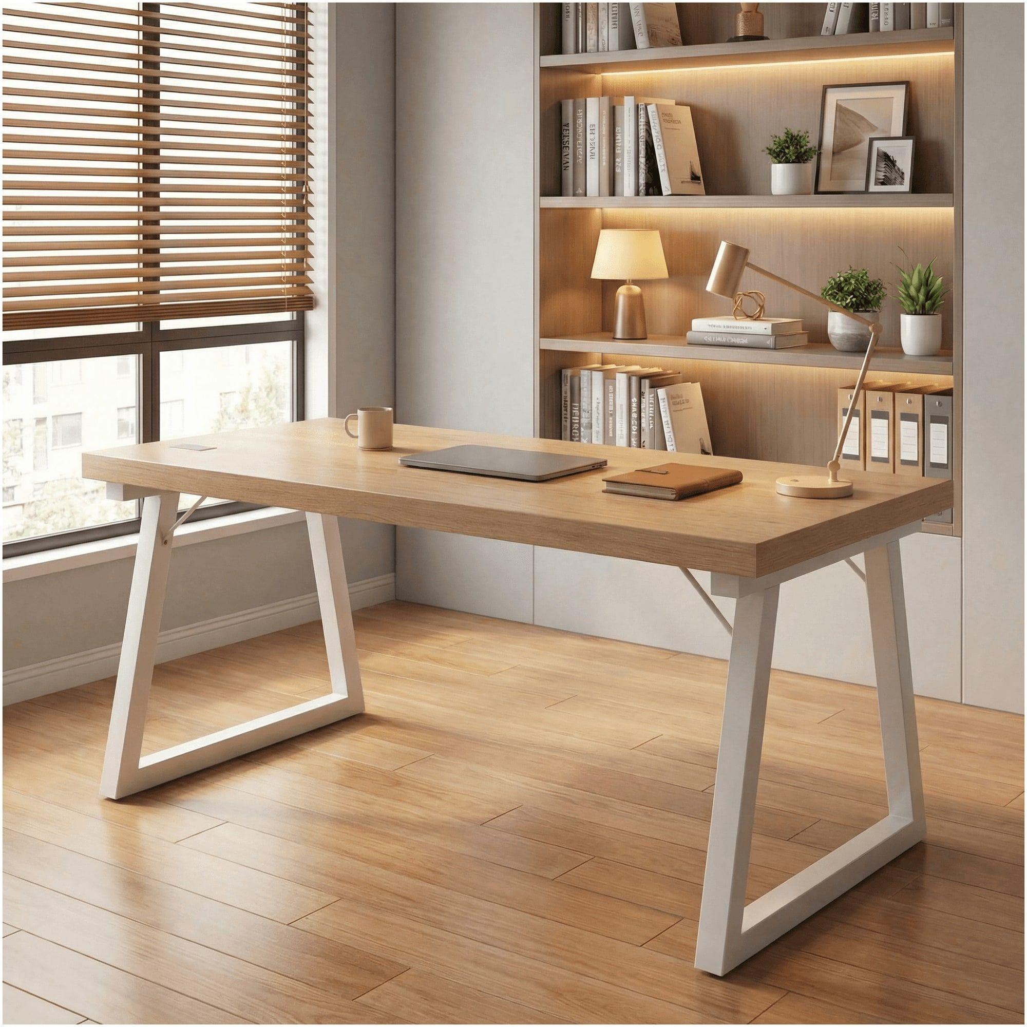 Escritorio Pata Metal Oficina 140x60x75cm Gruesa 30mm-7