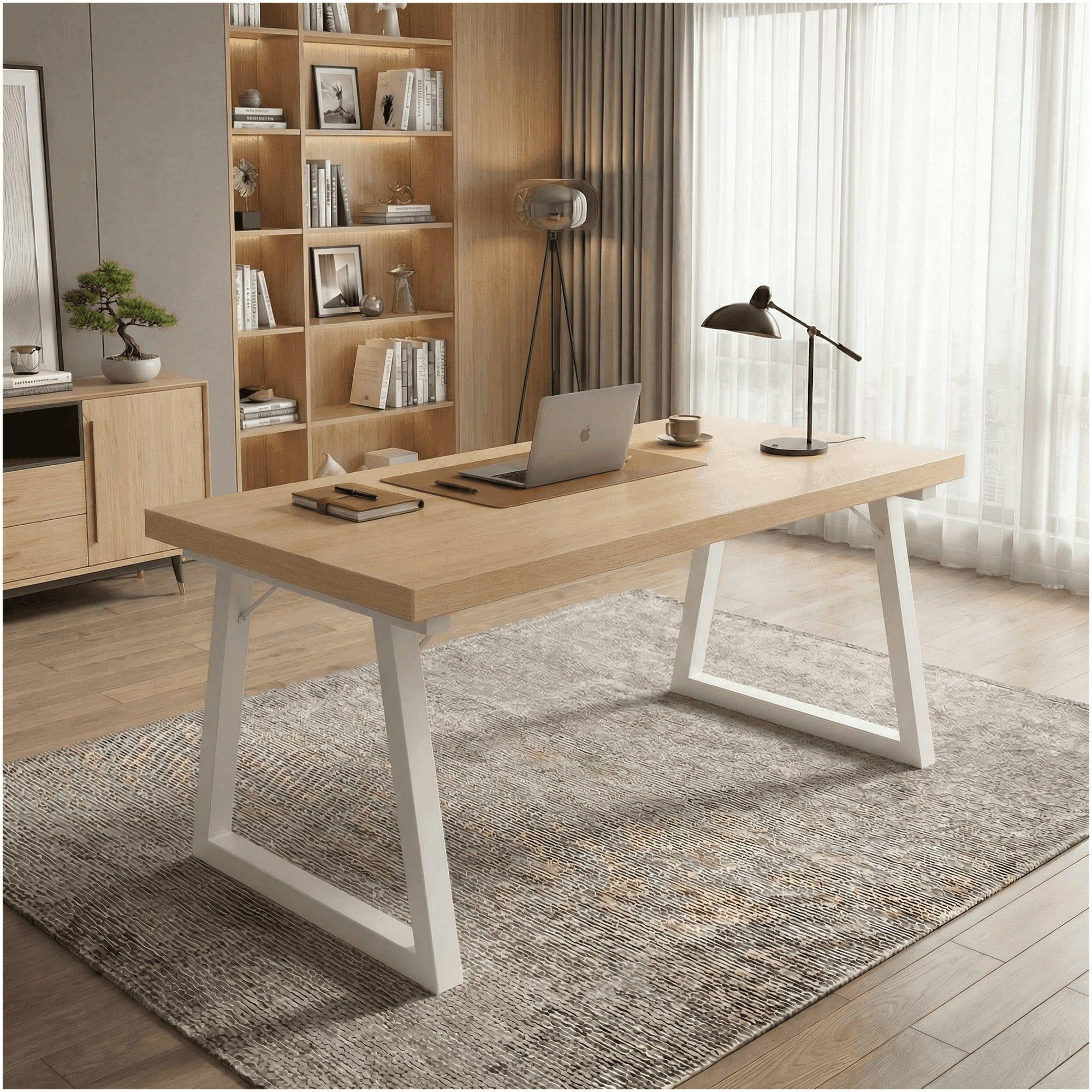 Escritorio Pata Metal Oficina 140x60x75cm Gruesa 30mm-5