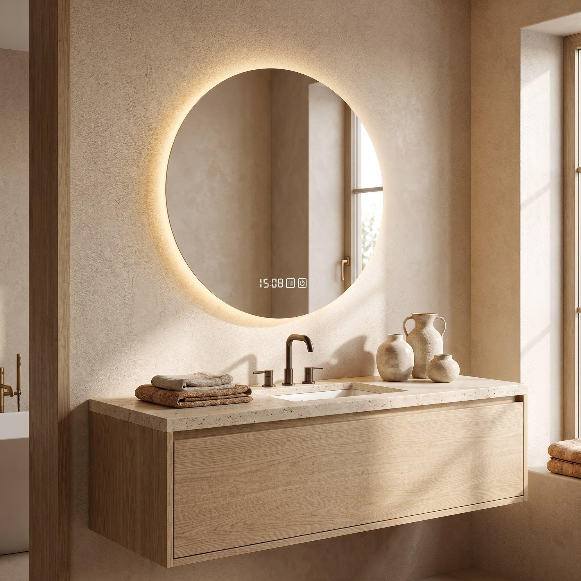 Espejo Baños Inteligente Con Luz Variable Antiempañante 60cm Sin Circulo-4