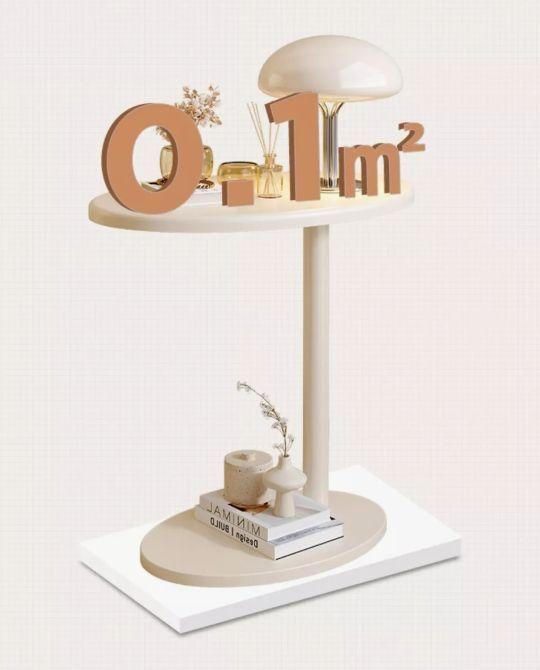 Mesa De Centro Lateral Living Vanguardia Melamina 48x55cm-2