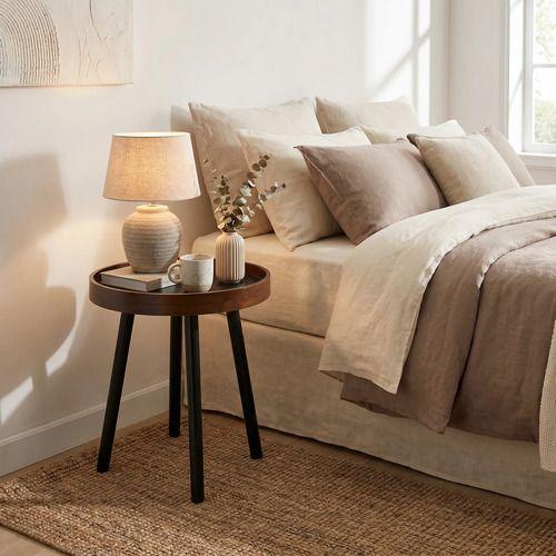 Mesa Lateral Homer Design Redonda Acero 40x45cm Melamina-7