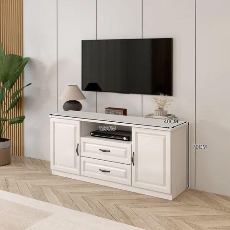 Rack Tv 120x40x70cm Alto Estilo Europeo Hecho En Melamina-3