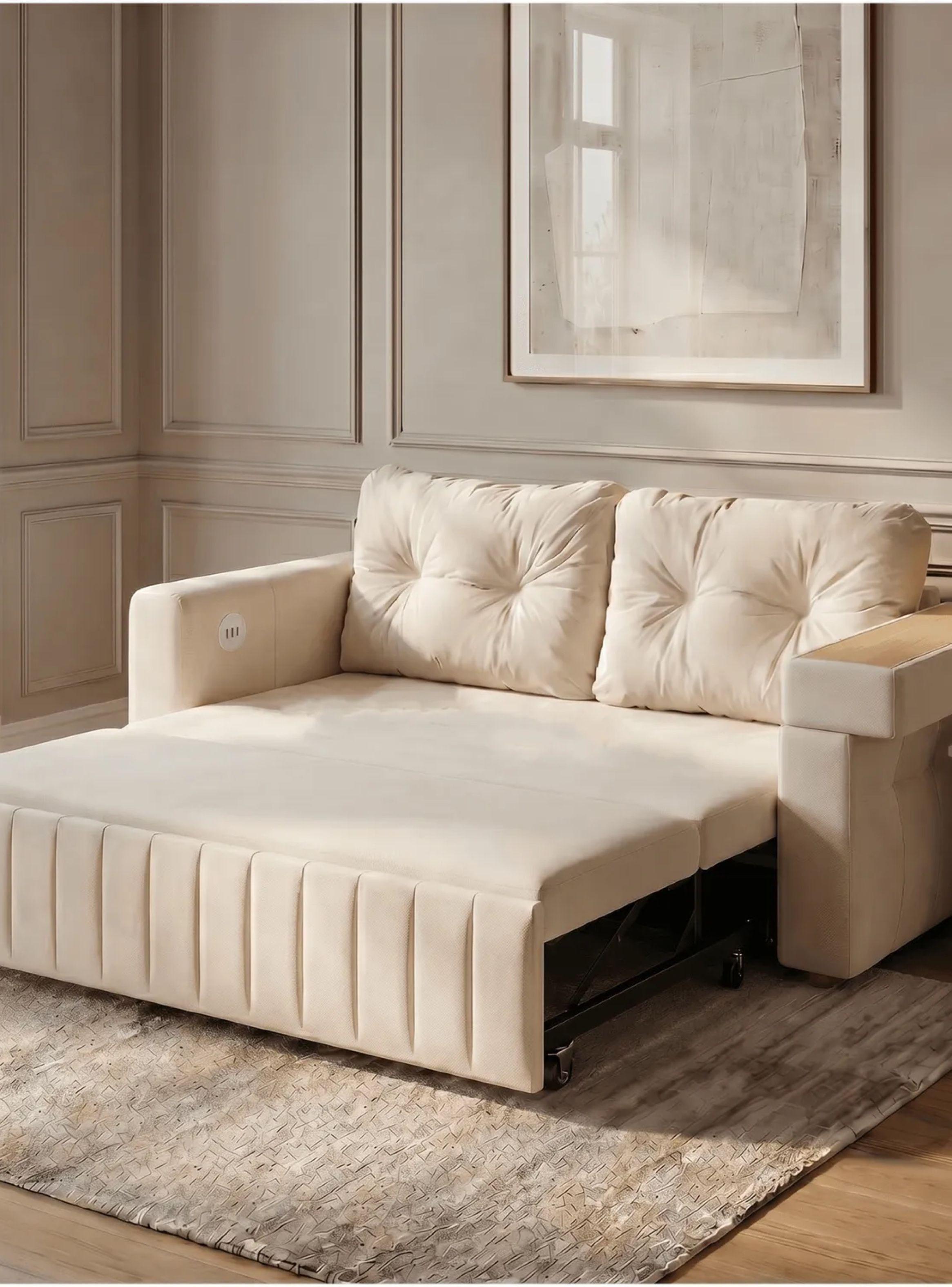 Sofa Cama 3 Cuerpo Alcenamiento Cama 2 Plazas Con Cargador SFCM202509 BLANCO-0