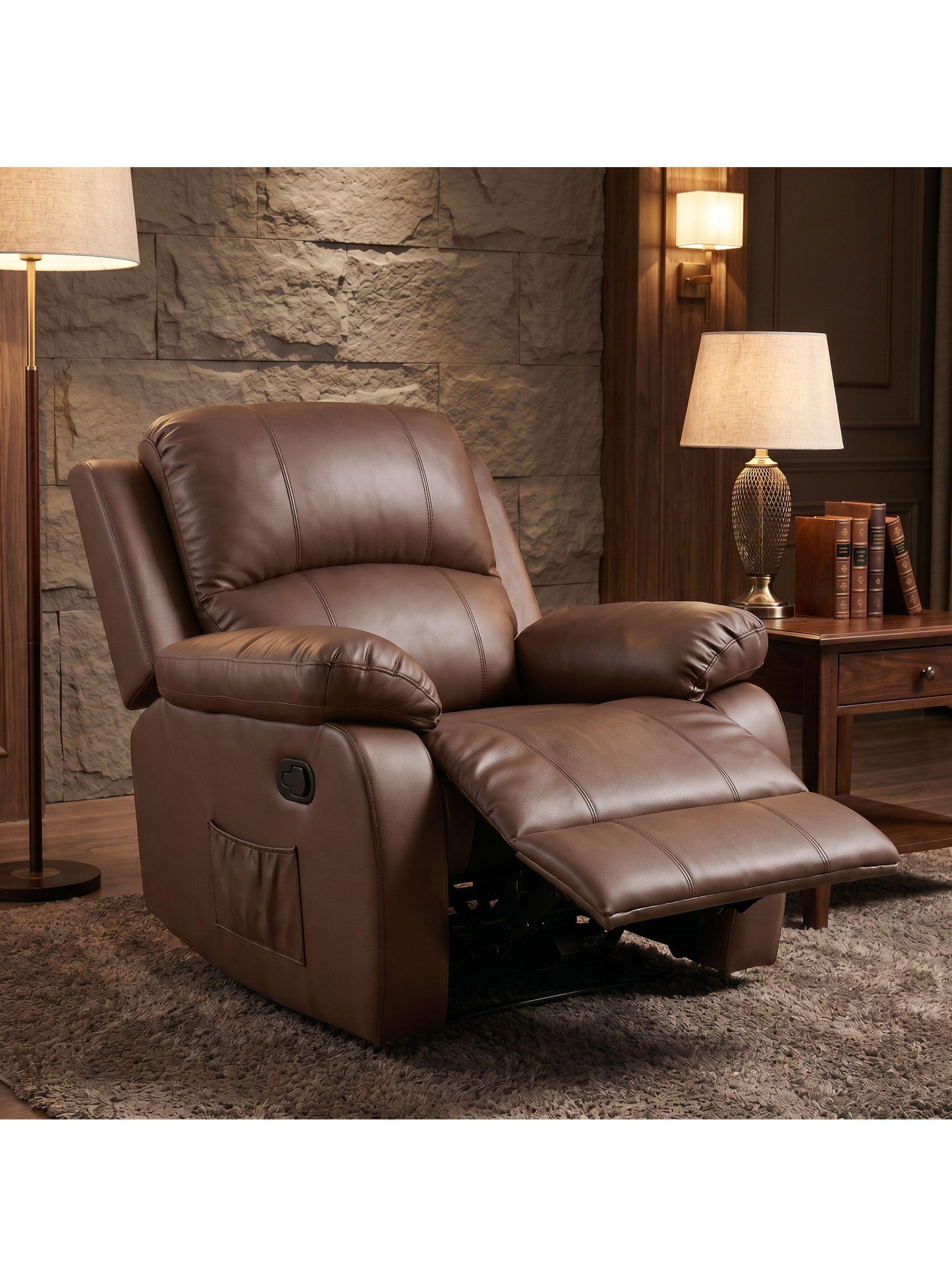 Berger Reclinable Homer Masaje + Reclinable + Calefaccion Marrón-8