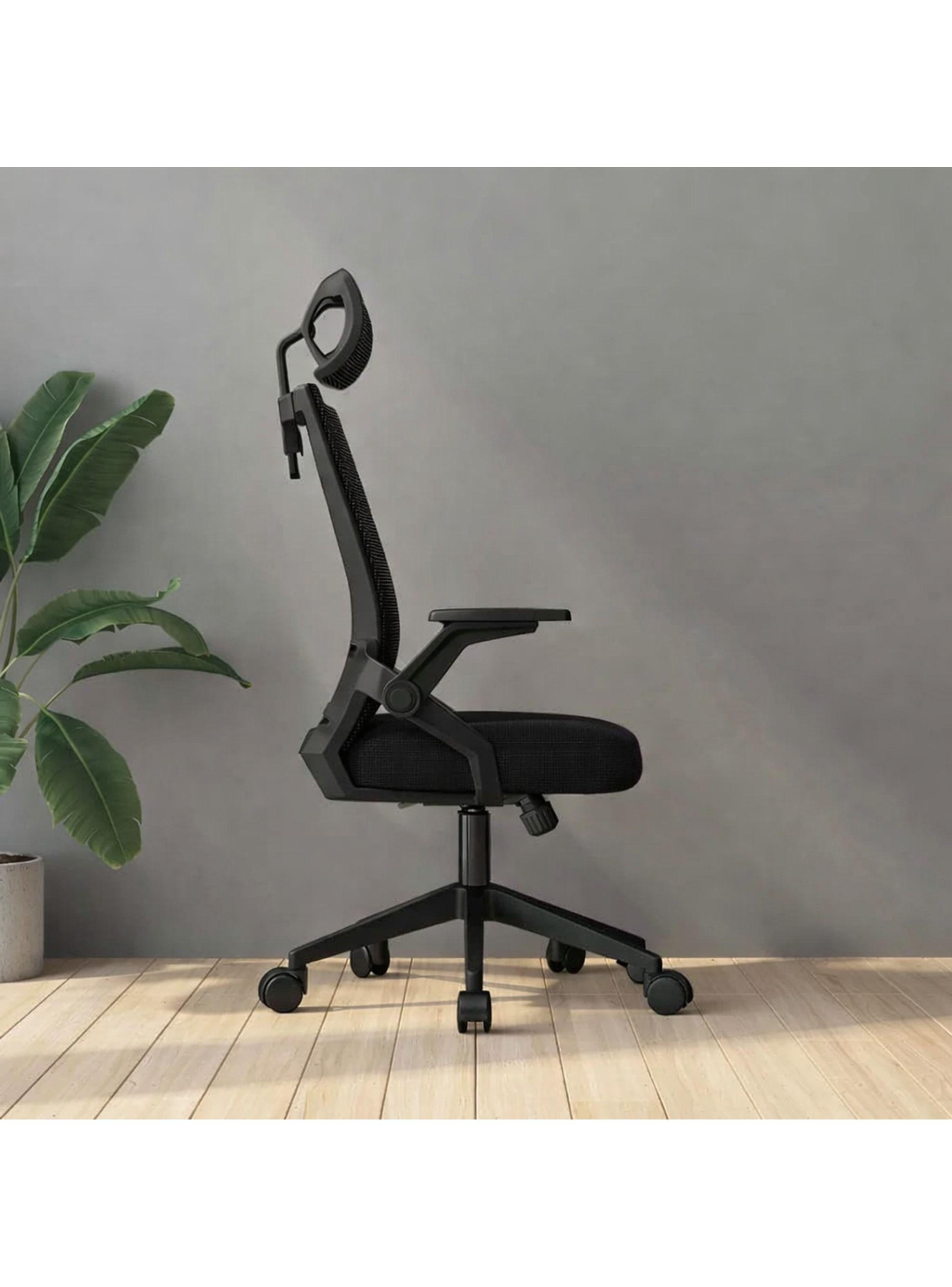 Silla Oficina Escritorio Ejecutiva Asiento De Memoria Cuello Negro-3