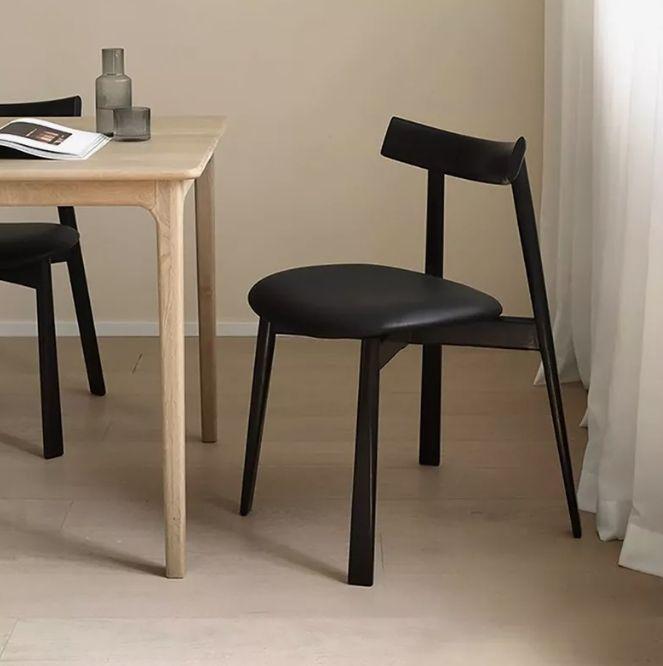Silla De Comedor Pack 2 Uni Madera Nactural Design Italiana-2