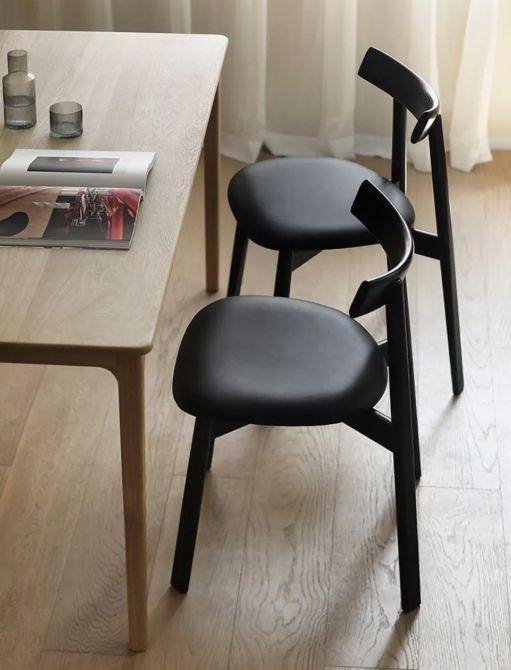 Silla De Comedor Pack 2 Uni Madera Nactural Design Italiana-3