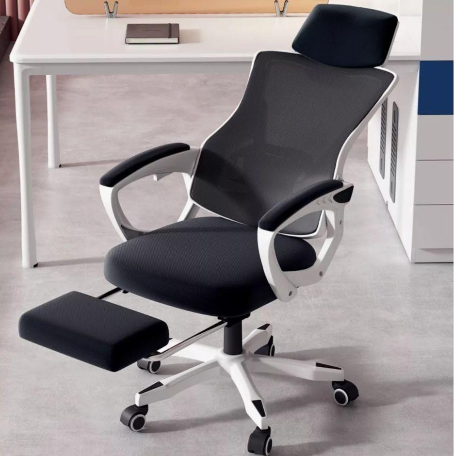 Silla De Oficina Ejecutiva Gamer Con Reposa Pie Reclinable-4