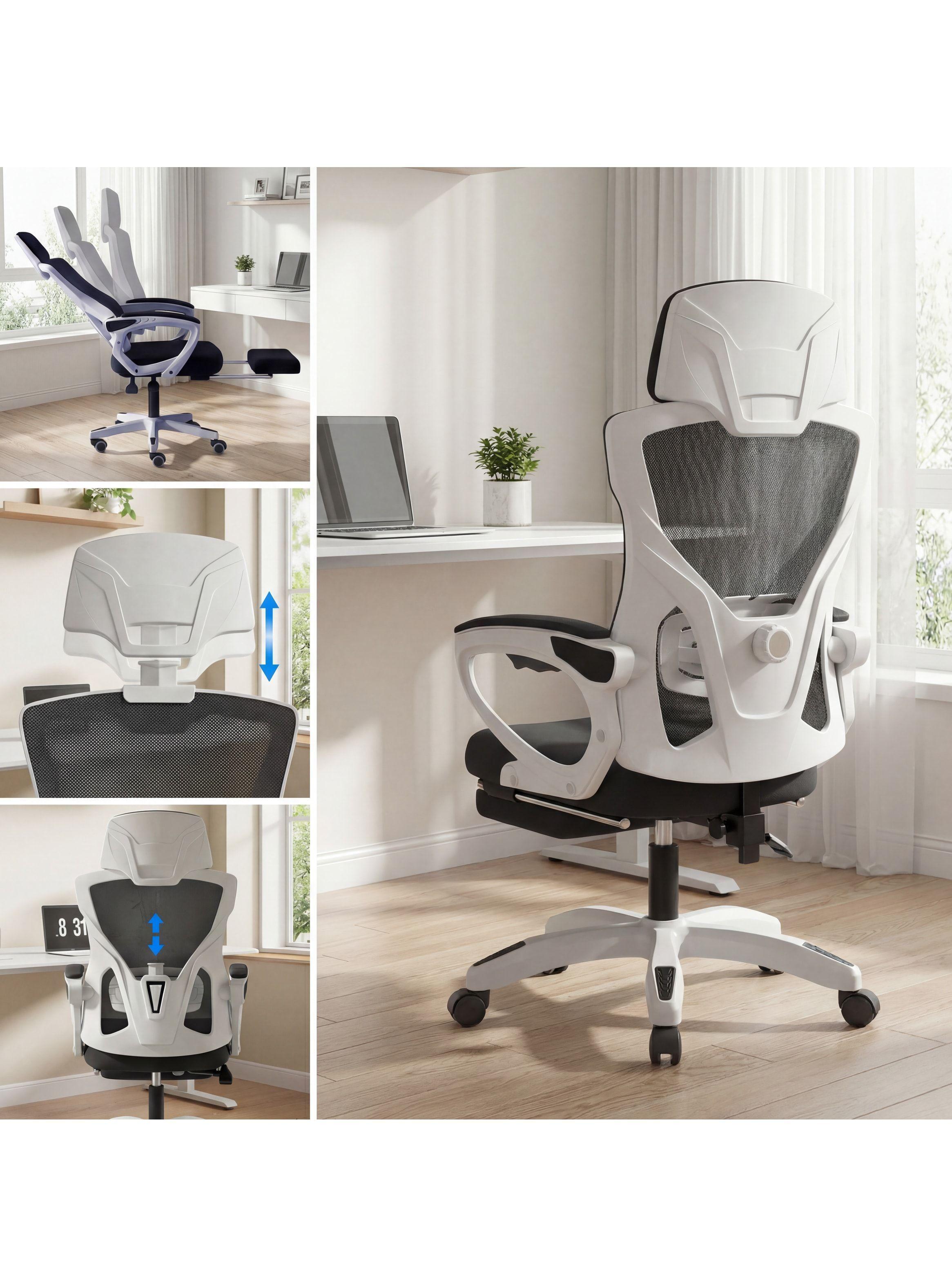 Silla De Oficina Ejecutiva Gamer Con Reposa Pie Reclinable-2