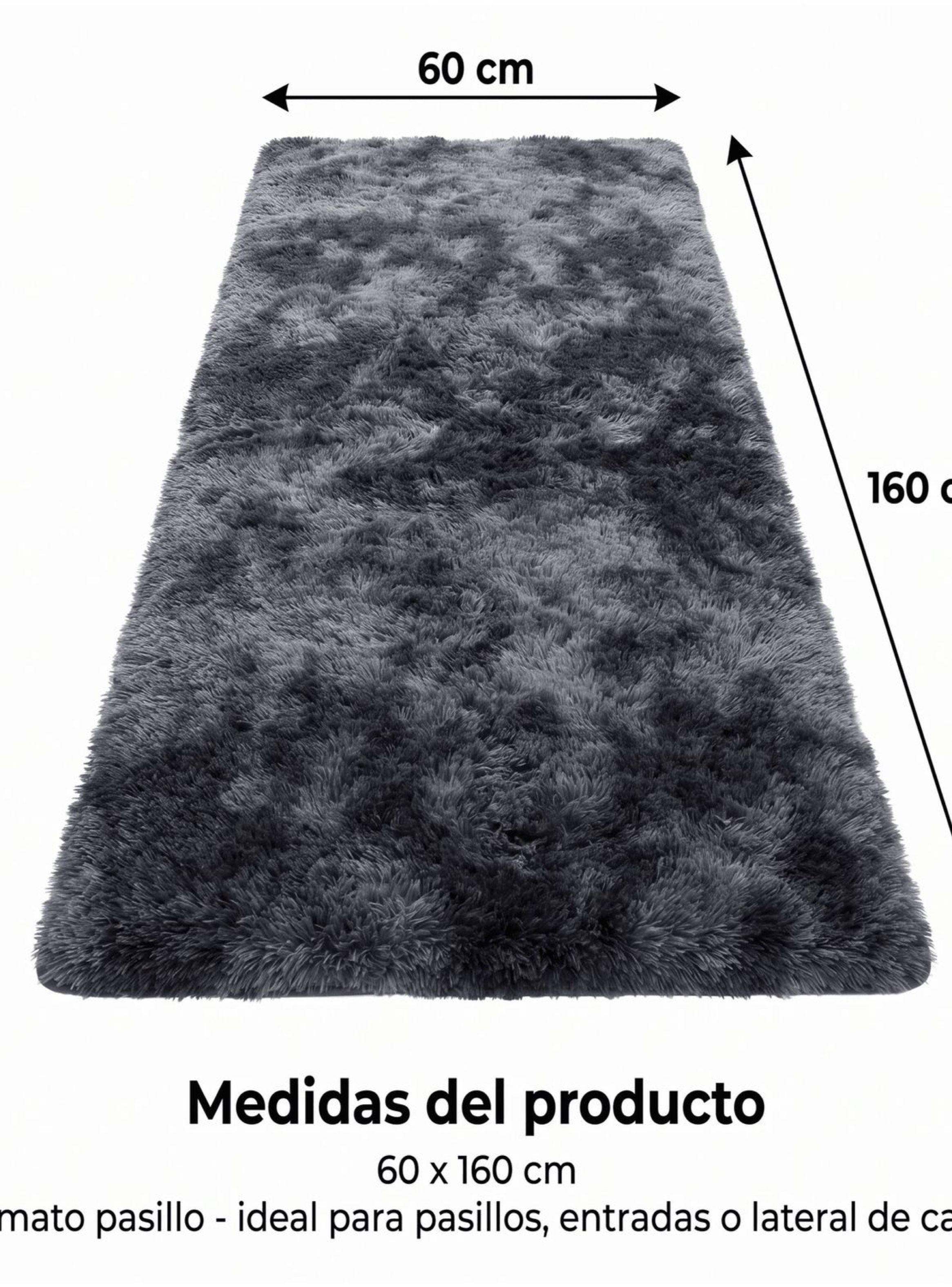 Bajada De Cama Peluda Alfombra 60x160 Cm Homer Design 60*160cm gris oscuro-2