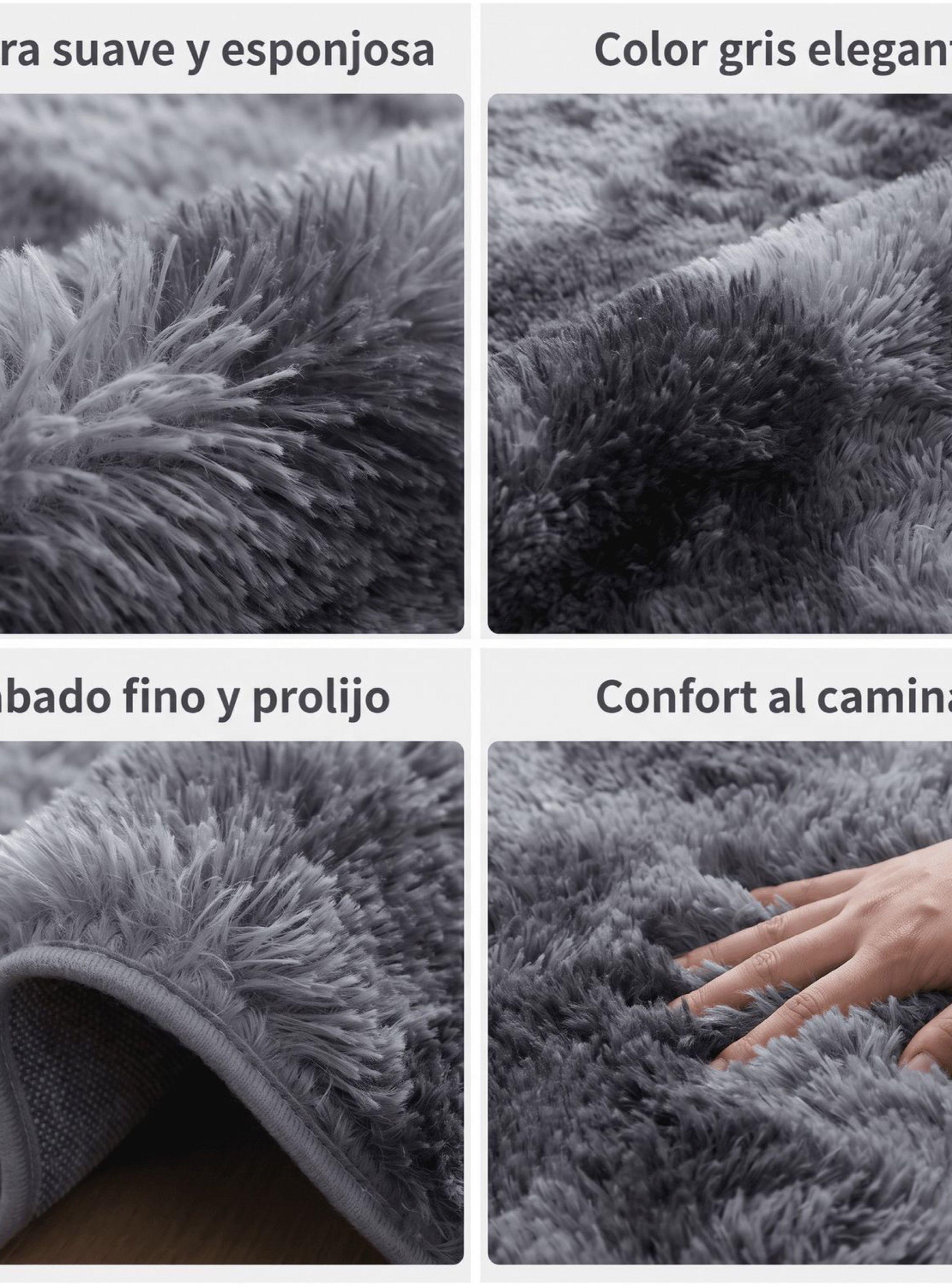 Bajada De Cama Peluda Alfombra 60x160 Cm Homer Design 60*160cm gris oscuro-3