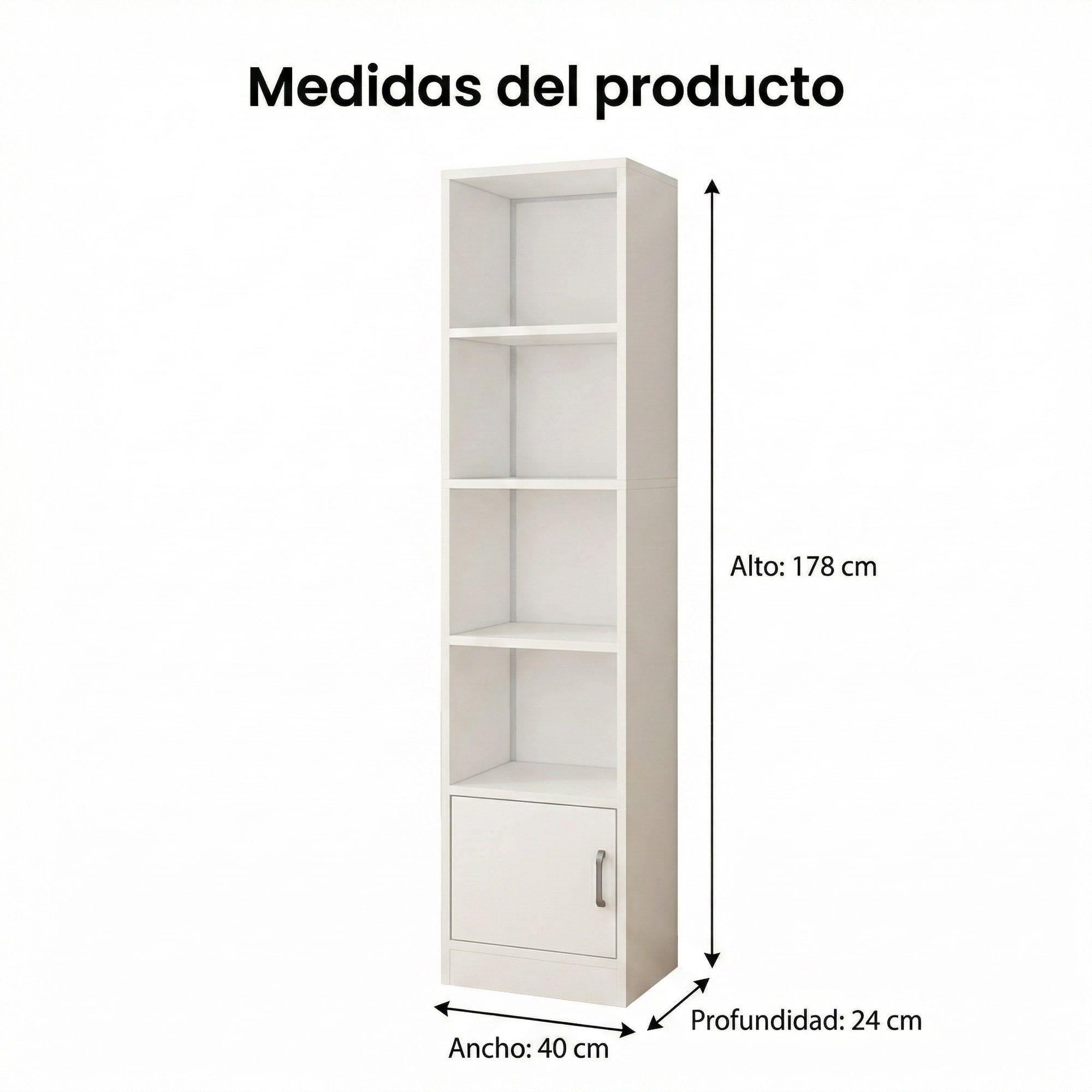 Estante Repisa Para Libros Decoración Con Luz 40 De Ancho Blanco-3