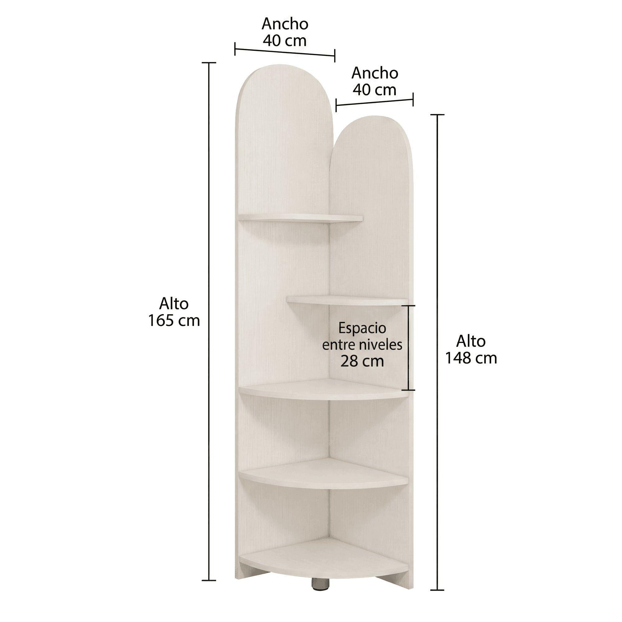 Organizador Repisa Estante Esquinero Librero Decoraciones Blanco-3