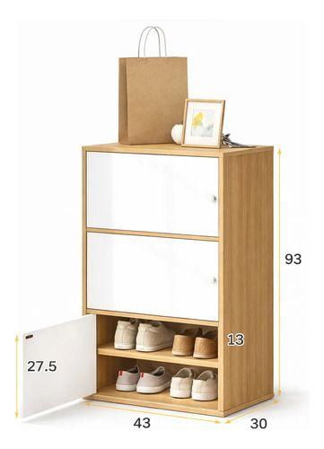 Zapatero Gabinete Comoda Organiador De Zapato Con 3 Puertas-2