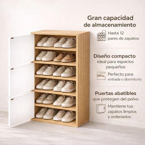 Zapatero Gabinete Comoda Organiador De Zapato Con 3 Puertas-6