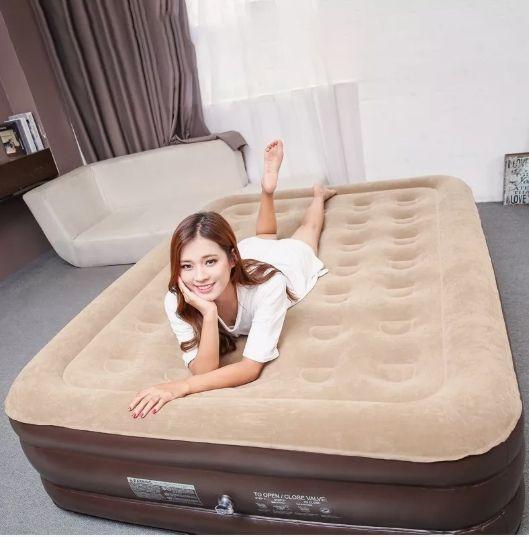 Colchón Inflable Eléctrico Queen 2plazas Beige 200x150x43cmColchón Inflable Eléctrico Queen 2plazas -3