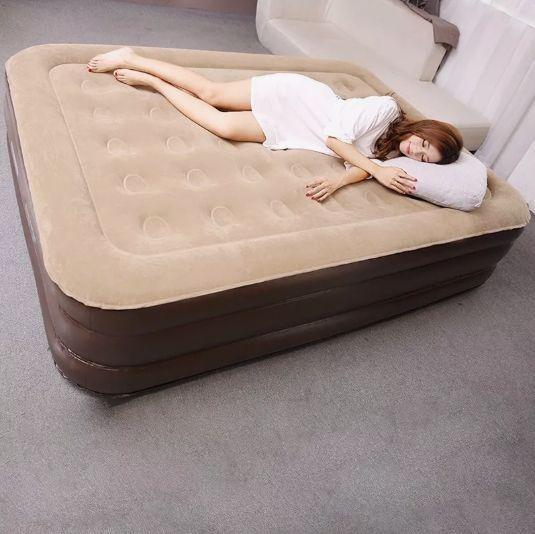 Colchón Inflable Eléctrico Queen 2plazas Beige 200x150x43cmColchón Inflable Eléctrico Queen 2plazas -4