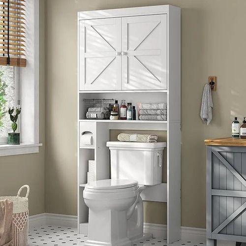 Mueble Organizador Mueble Para Baño Estante Rack 178x20x82cm Blanco-0