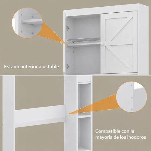 Mueble Organizador Mueble Para Baño Estante Rack 178x20x82cm Blanco-1