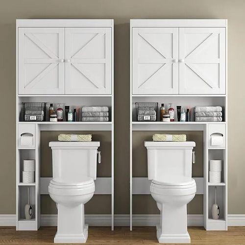 Mueble Organizador Mueble Para Baño Estante Rack 178x20x82cm Blanco-7