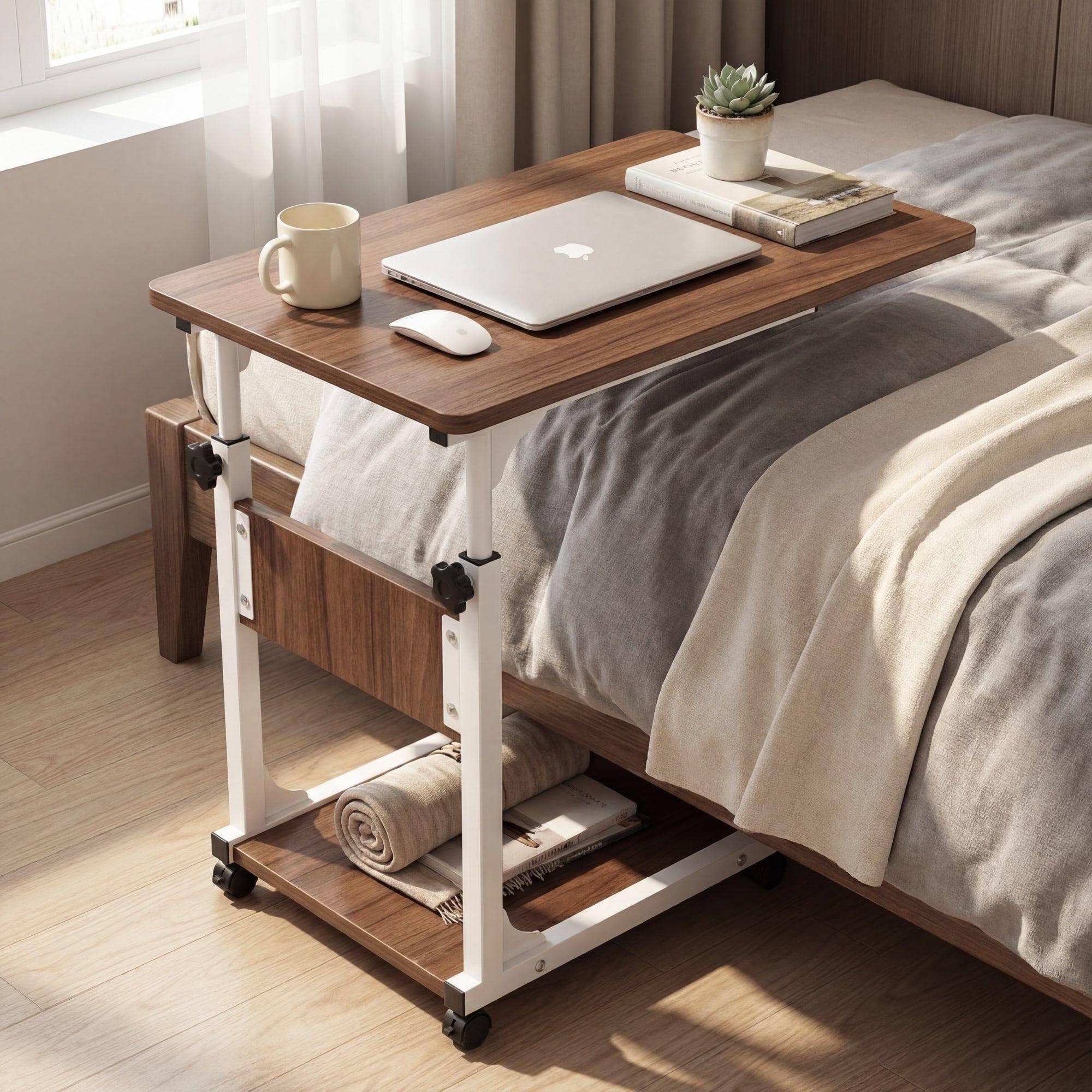 Mesa Portatil Multifuncion Para Cama Escritorio Con Rueda-0