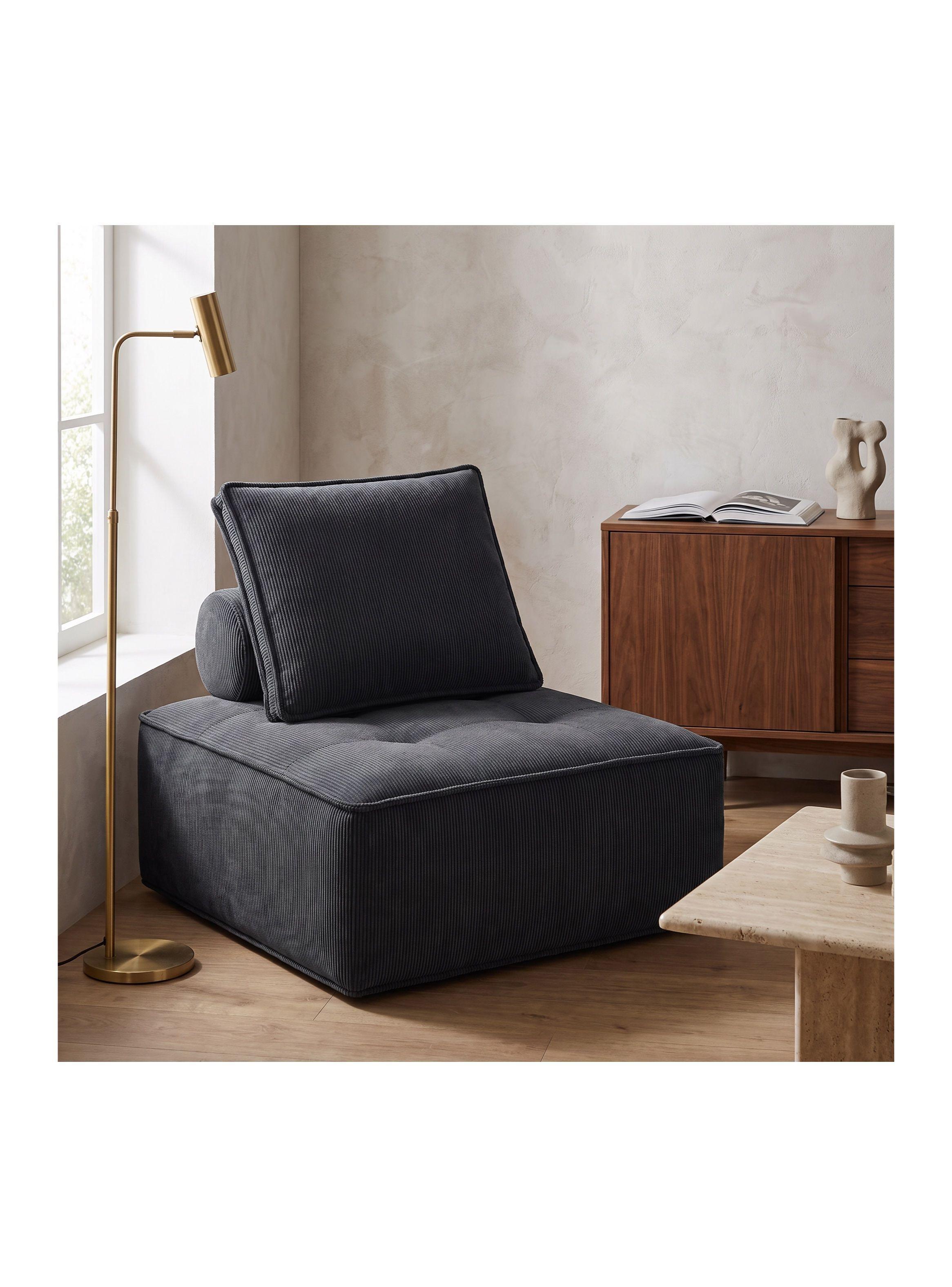 Sofá Lucía Modular Individual 85x85x85 Cm Sin Brazos Rayado-0