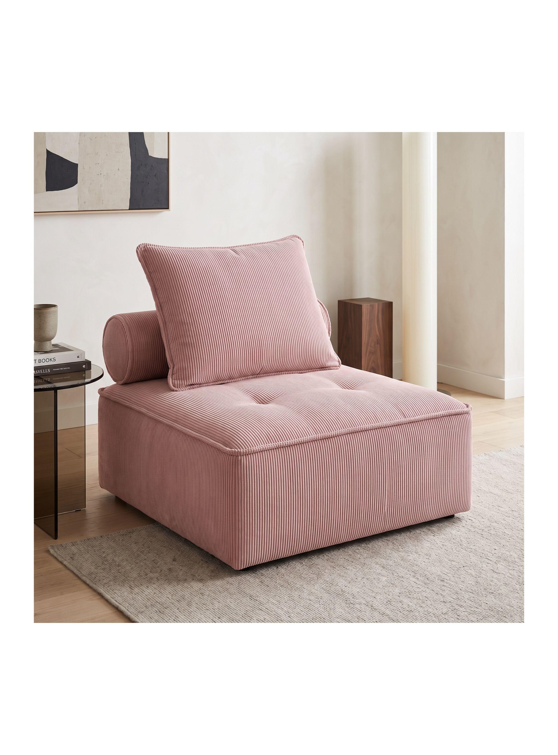 Sofá Lucía Modular Individual 85x85x85 Cm Sin Brazos Rayado-0