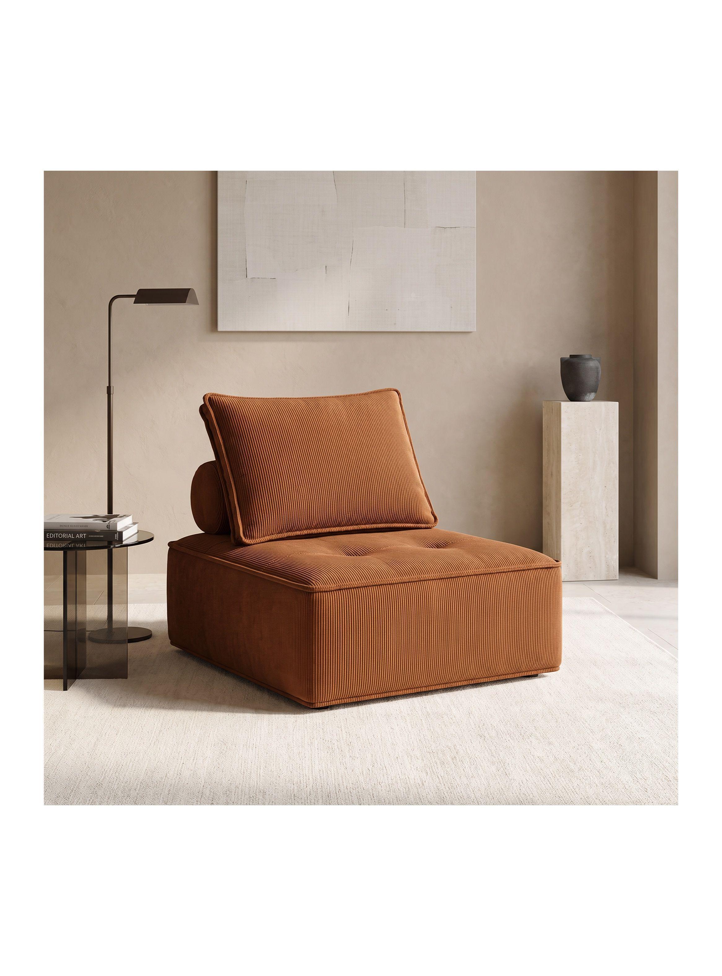 Sofá Lucía Modular Individual 85x85x85 Cm Sin Brazos Rayado-0